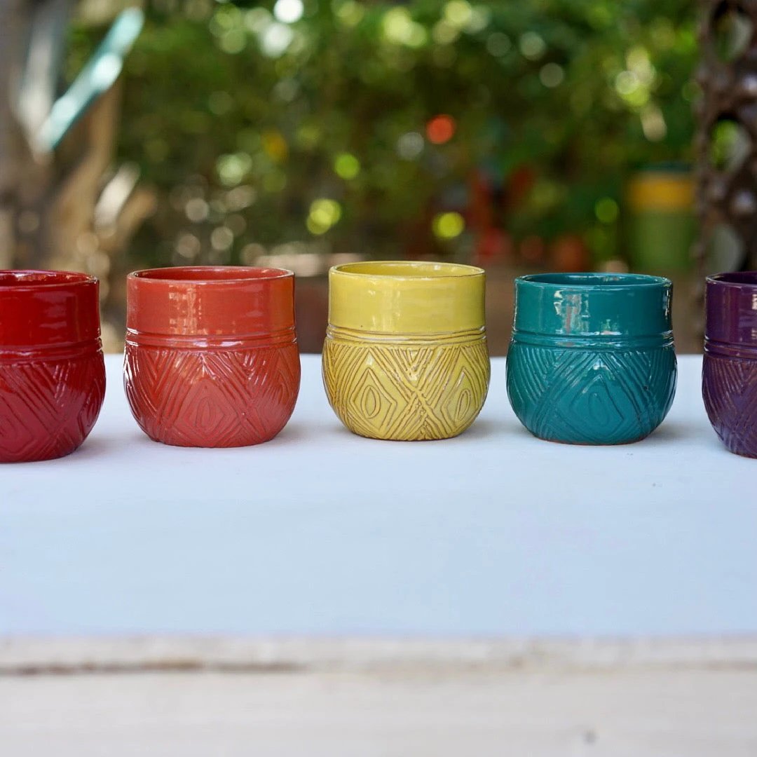 Short Taino Wine Tumbler (Sold Individually) by Papillon Marketplace Online