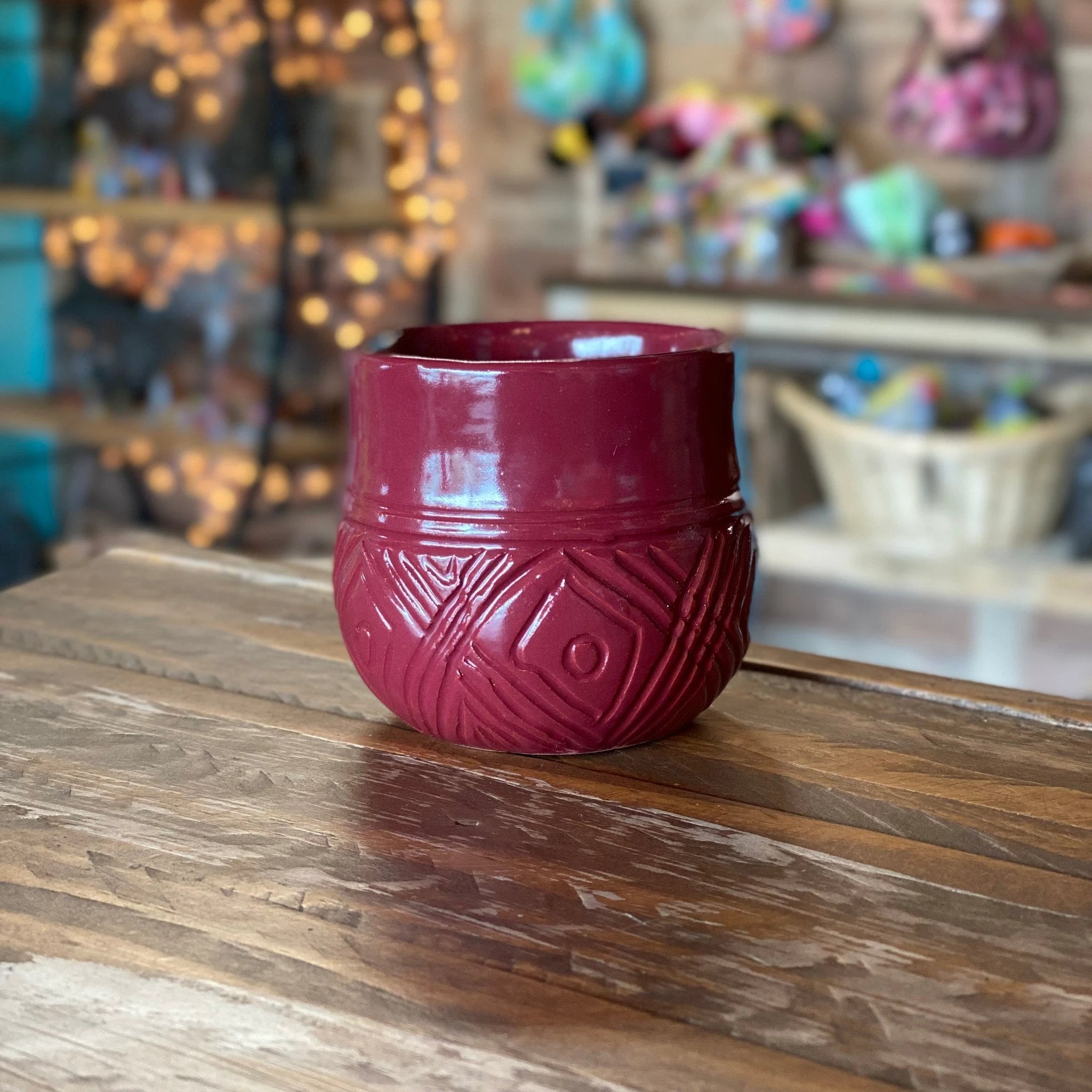Short Taino Wine Tumbler (Sold Individually) by Papillon Marketplace Online