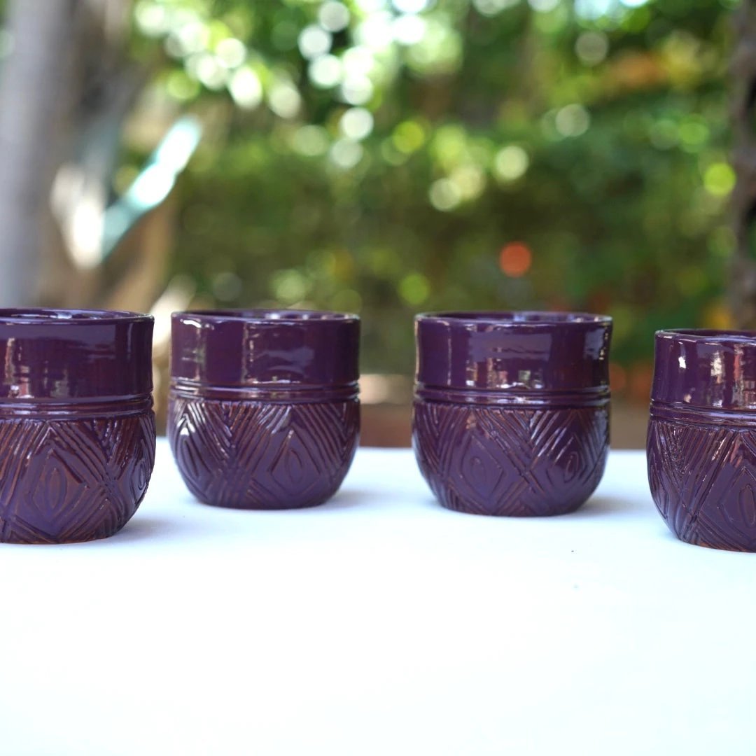 Short Taino Wine Tumbler (Sold Individually) by Papillon Marketplace Online