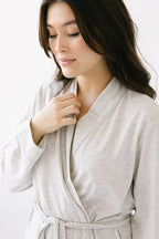 Short Travel Robe in Pima Cotton ROBES La Vie Bien Short Travel Robe in Pima Cotton