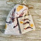 Shrimp Towel and Coasters Kitchen Accessories La Vie Bien Shrimp Towel and Coasters