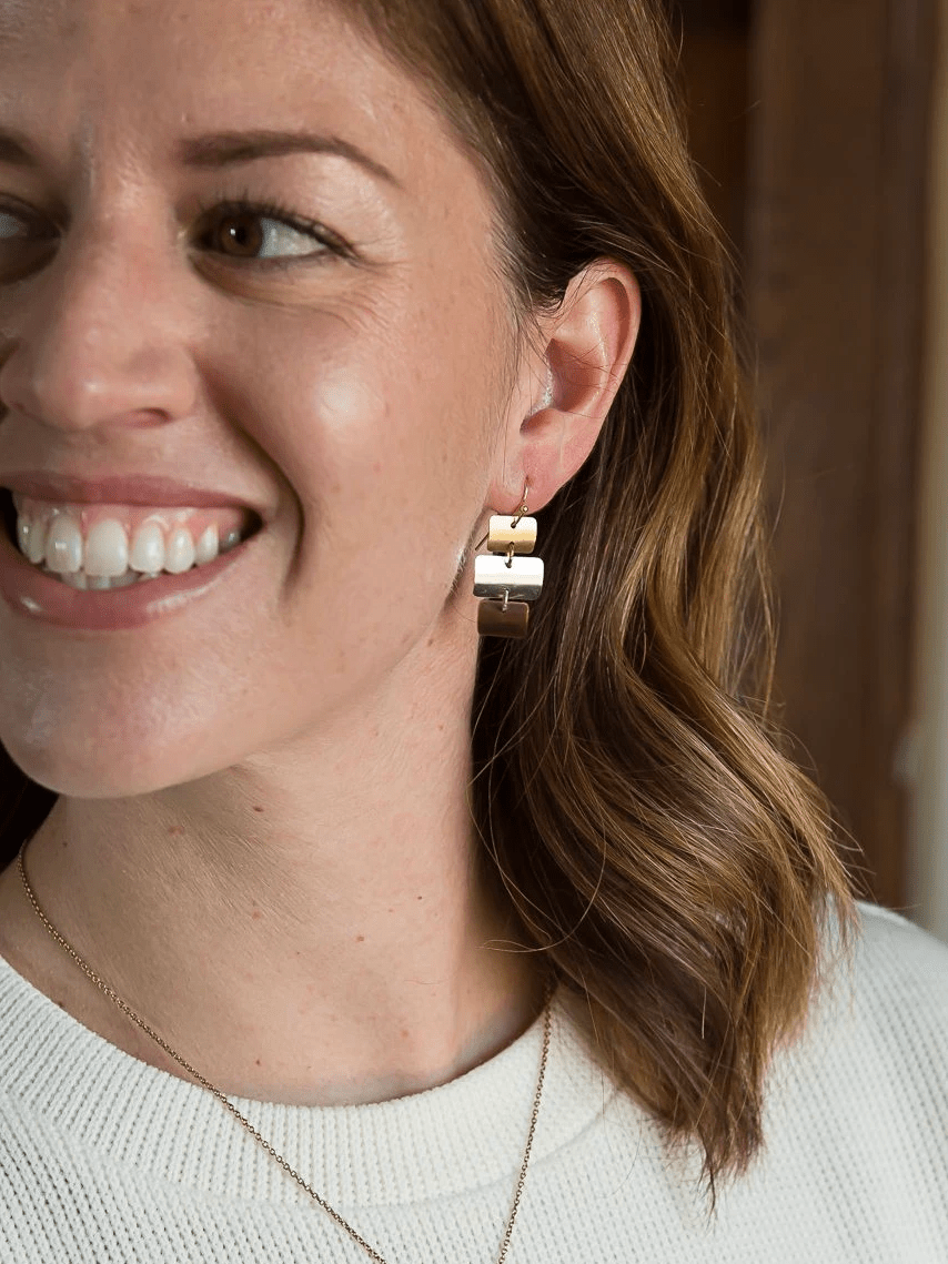 Shuffle Mixed Metal Earrings