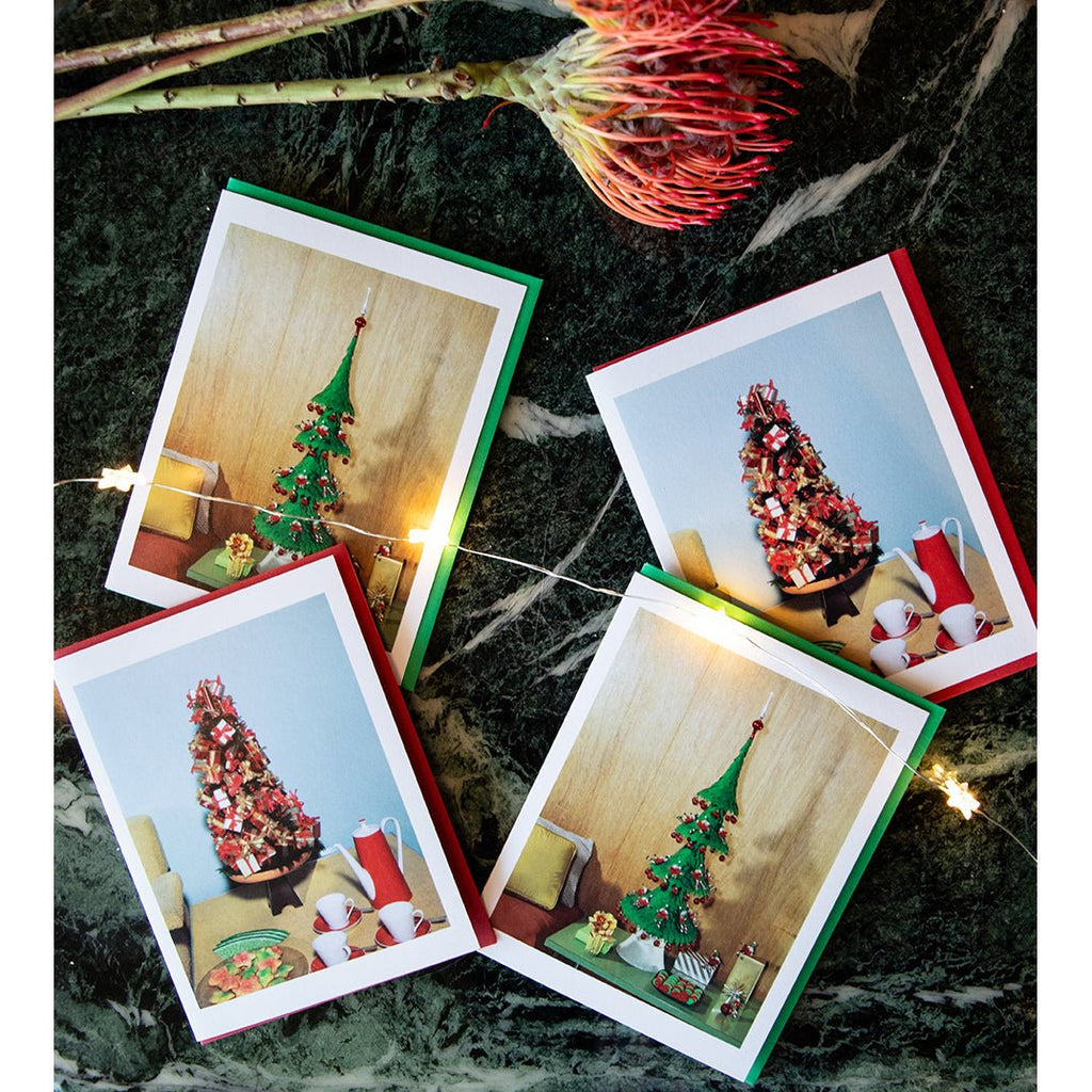 Shulman House, interior view with Christmas decorations, Los Angeles, CA, 1957, 1958 Holiday Card STATIONERY La Vie Bien Shulman House, interior view with Christmas decorations, Los Angeles, CA, 1957, 1958 Holiday Card