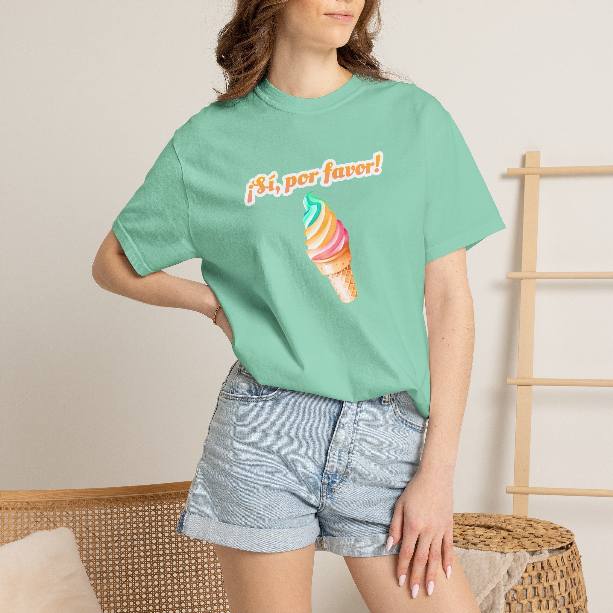 Si, por favor! Ice Cream Cone Graphic Adult Tee, Retro Soft-Serve Shirt T-Shirt La Vie Bien Si, por favor! Ice Cream Cone Graphic Adult Tee, Retro Soft-Serve Shirt