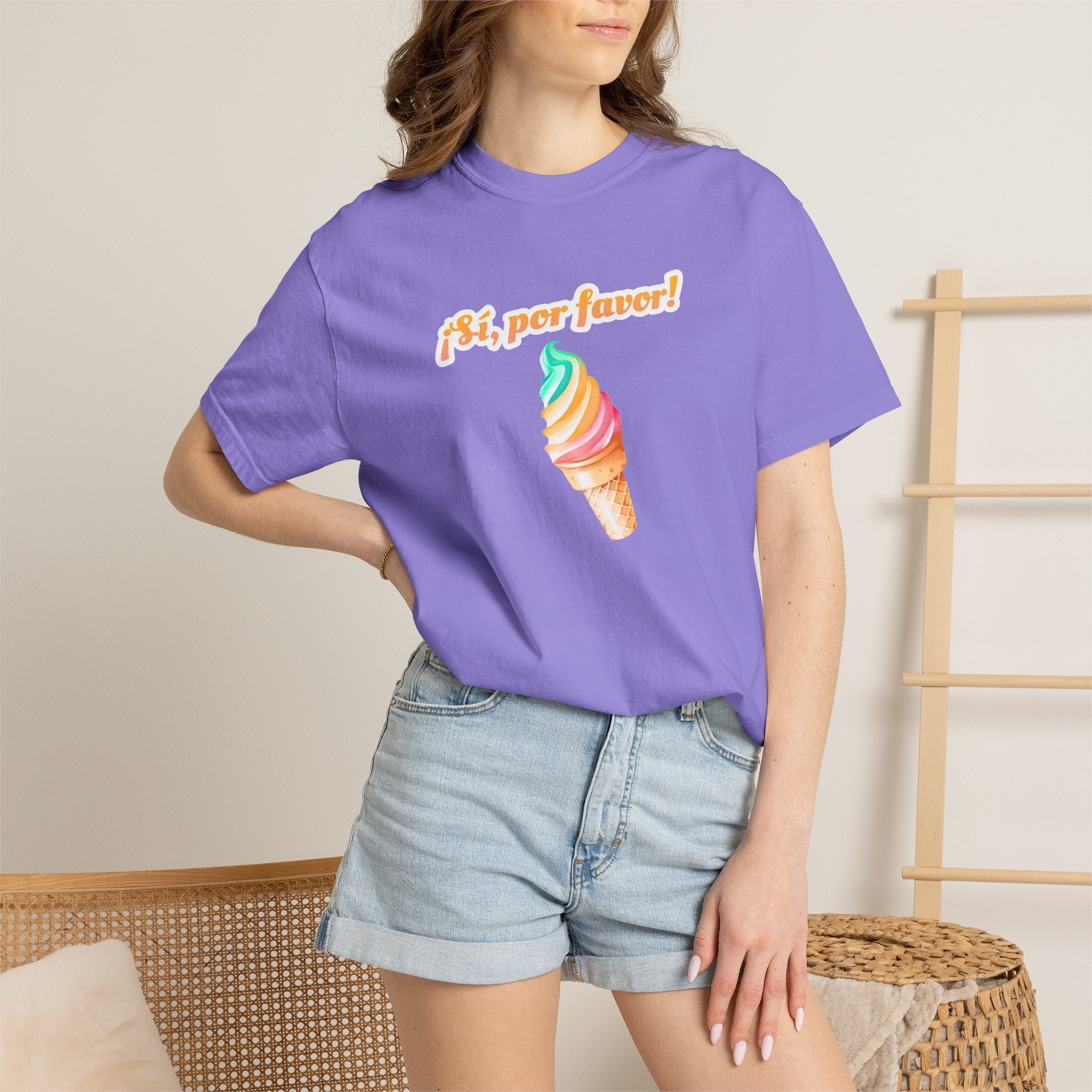 Si, por favor! Ice Cream Cone Graphic Adult Tee, Retro Soft-Serve Shirt T-Shirt La Vie Bien Si, por favor! Ice Cream Cone Graphic Adult Tee, Retro Soft-Serve Shirt