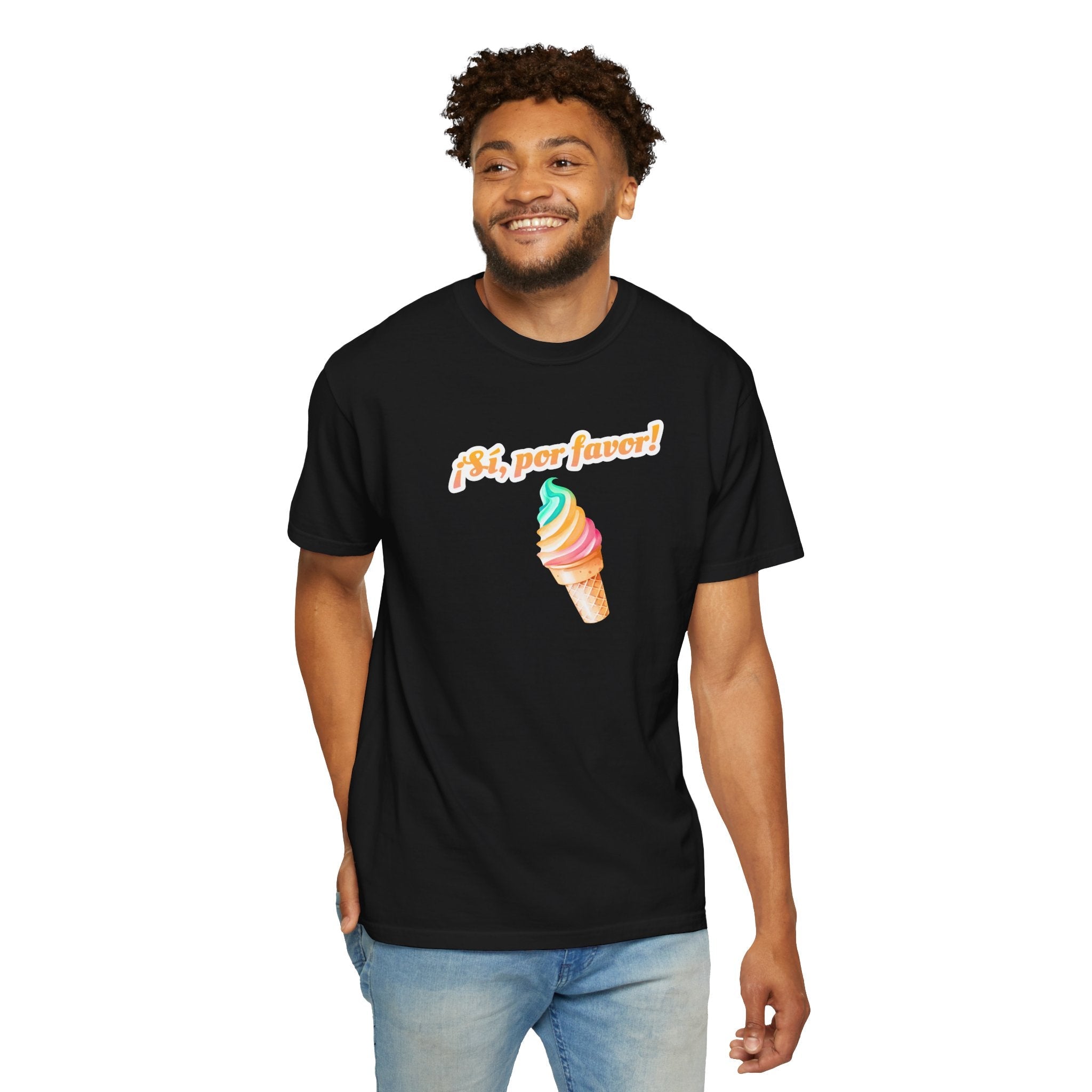 Si, por favor! Ice Cream Cone Graphic Adult Tee, Retro Soft-Serve Shirt T-Shirt La Vie Bien Si, por favor! Ice Cream Cone Graphic Adult Tee, Retro Soft-Serve Shirt