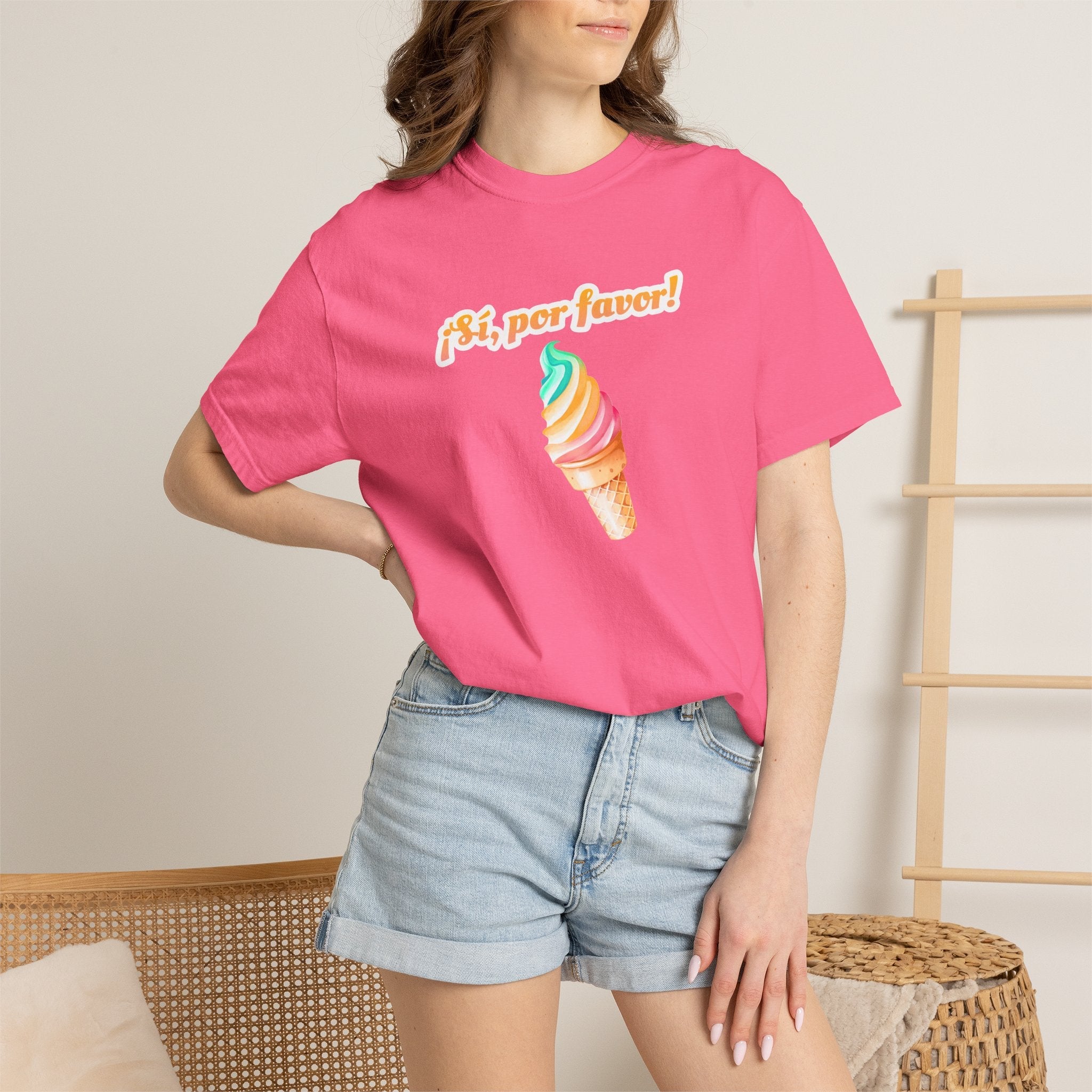 Si, por favor! Ice Cream Cone Graphic Adult Tee, Retro Soft-Serve Shirt T-Shirt La Vie Bien Si, por favor! Ice Cream Cone Graphic Adult Tee, Retro Soft-Serve Shirt