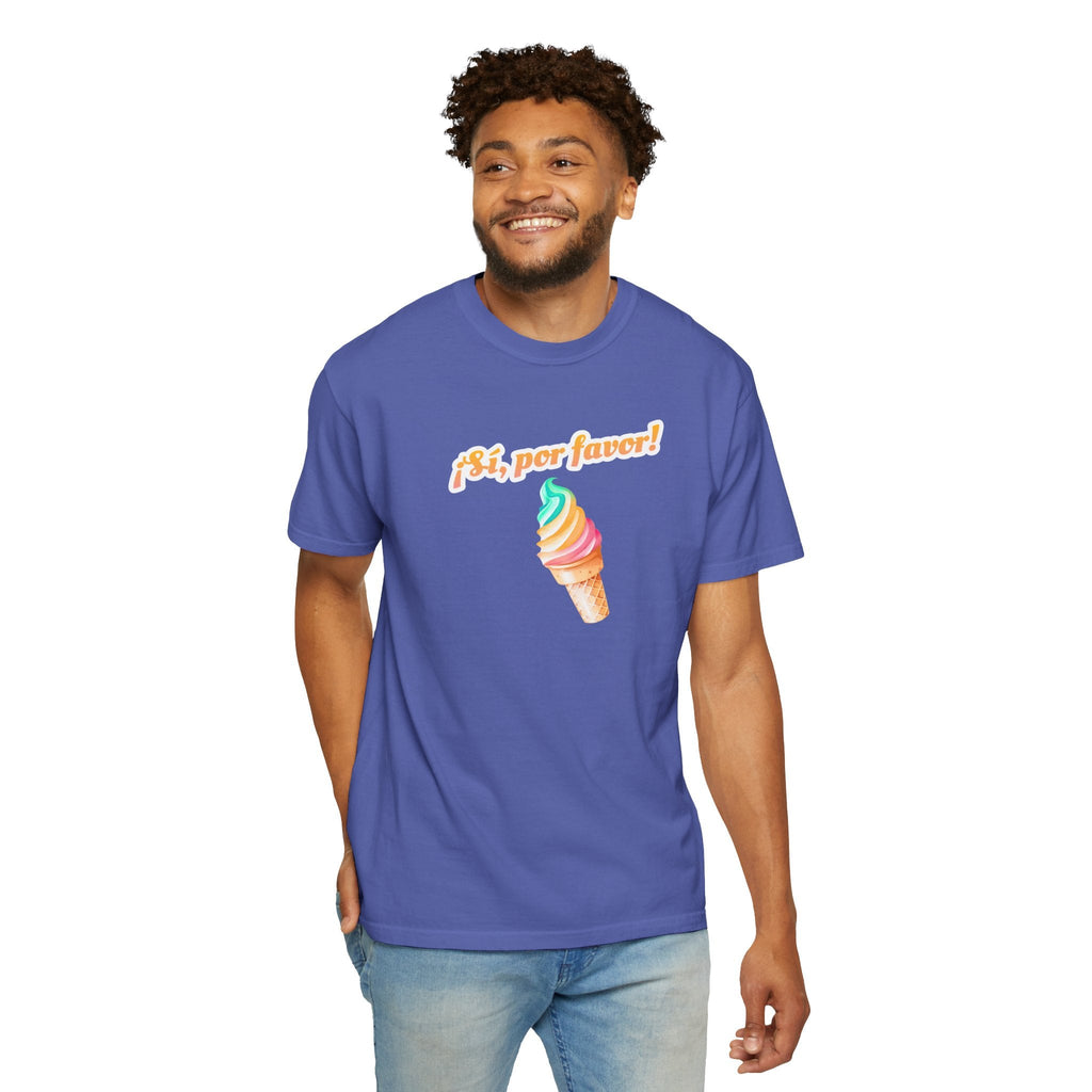 Si, por favor! Ice Cream Cone Graphic Adult Tee, Retro Soft-Serve Shirt T-Shirt La Vie Bien Si, por favor! Ice Cream Cone Graphic Adult Tee, Retro Soft-Serve Shirt