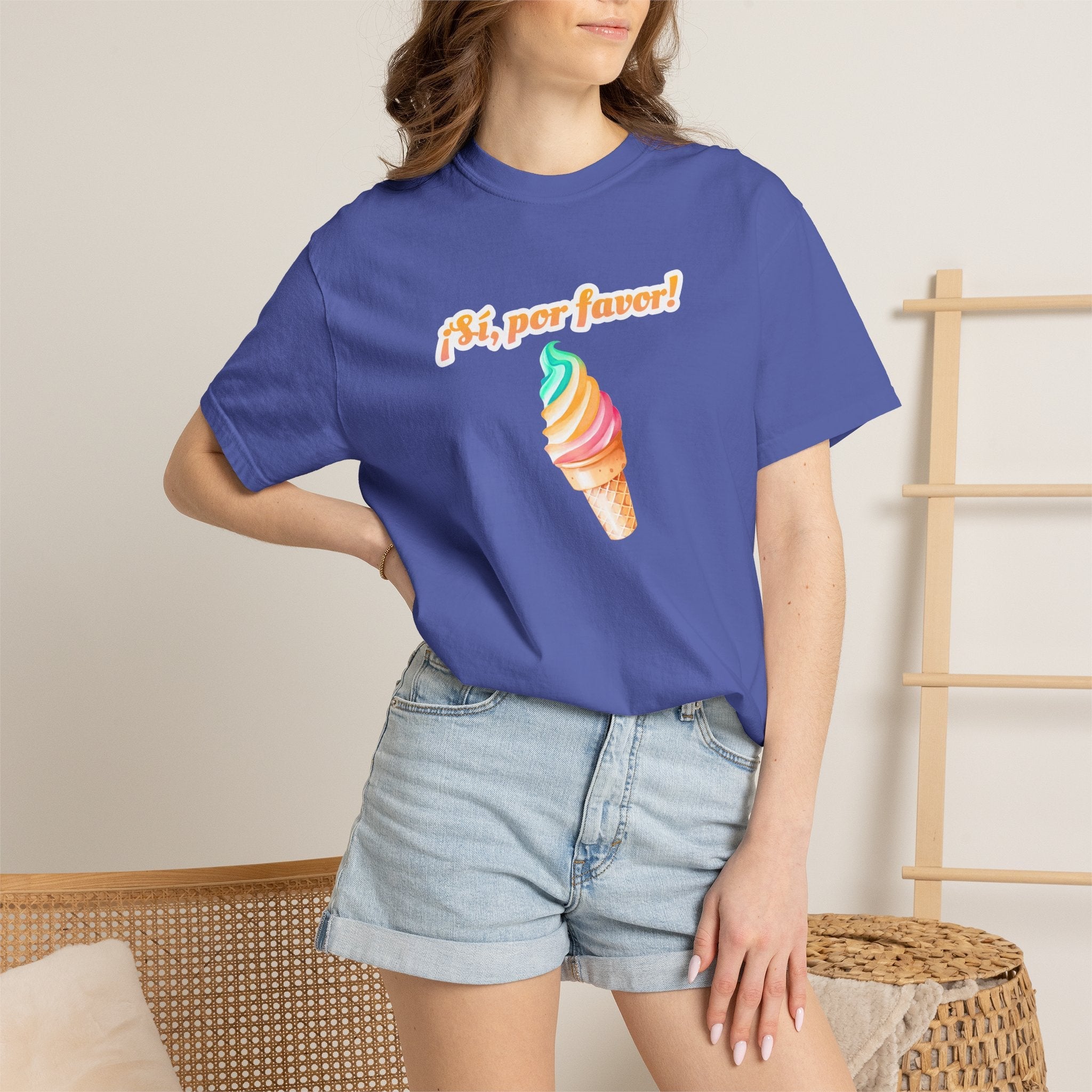 Si, por favor! Ice Cream Cone Graphic Adult Tee, Retro Soft-Serve Shirt T-Shirt La Vie Bien Si, por favor! Ice Cream Cone Graphic Adult Tee, Retro Soft-Serve Shirt