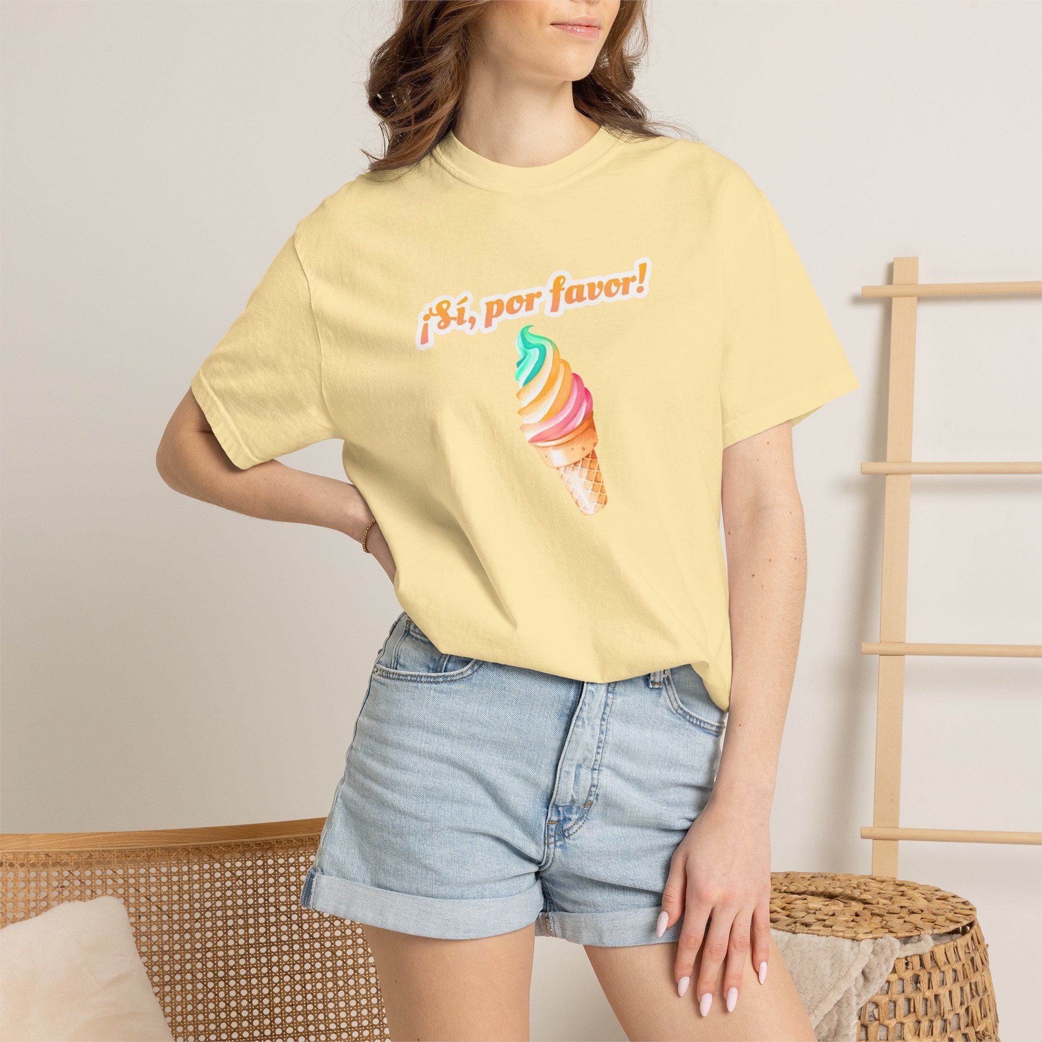 Si, por favor! Ice Cream Cone Graphic Adult Tee, Retro Soft-Serve Shirt T-Shirt La Vie Bien Si, por favor! Ice Cream Cone Graphic Adult Tee, Retro Soft-Serve Shirt
