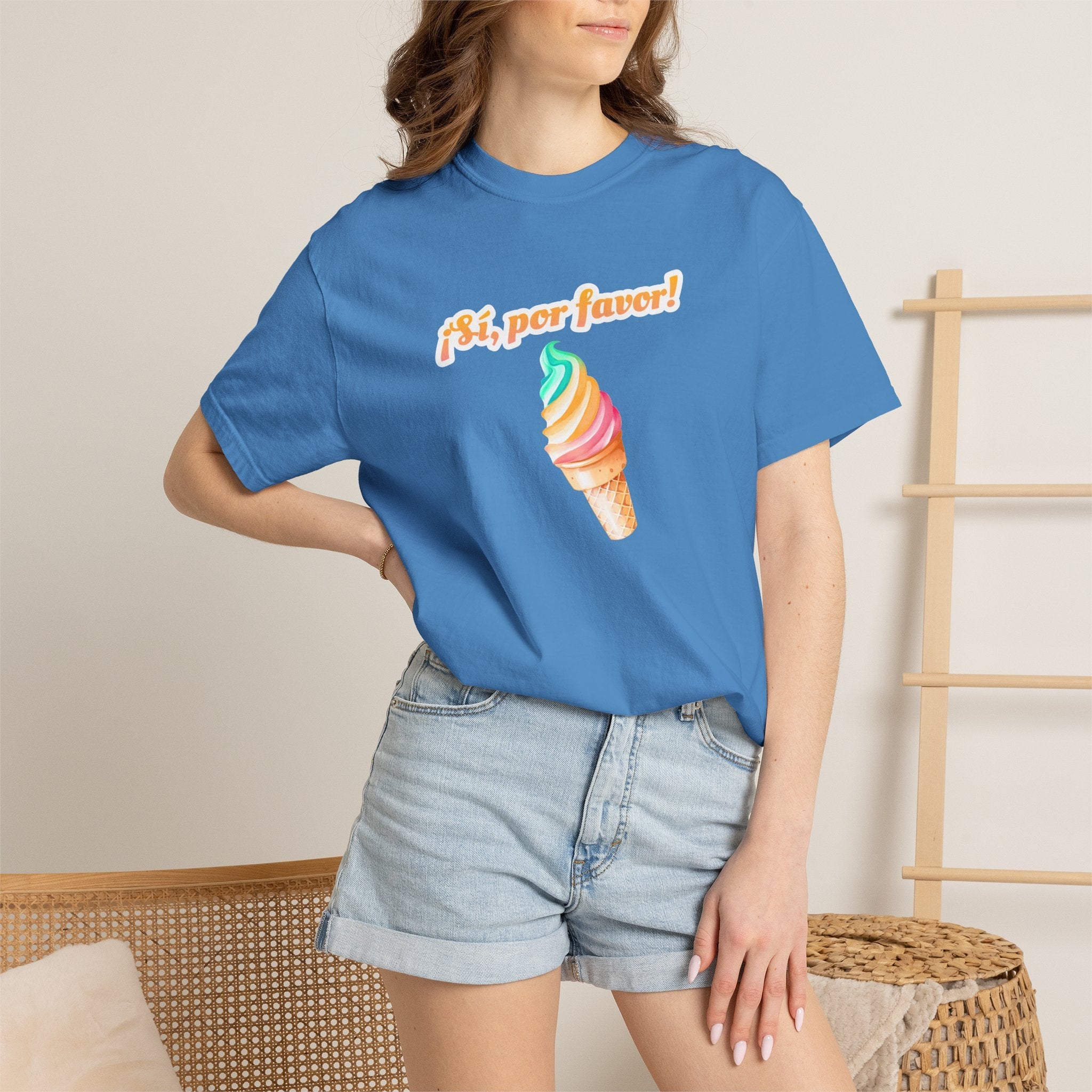 Si, por favor! Ice Cream Cone Graphic Adult Tee, Retro Soft-Serve Shirt T-Shirt La Vie Bien Si, por favor! Ice Cream Cone Graphic Adult Tee, Retro Soft-Serve Shirt