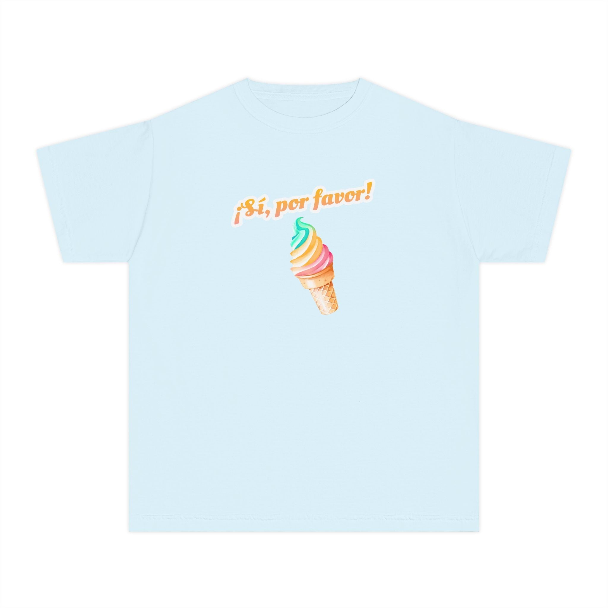 ¡Sí, por favor! Kids Rainbow Soft serve Ice Cream Graphic t-shirt Kids clothes La Vie Bien ¡Sí, por favor! Kids Rainbow Soft serve Ice Cream Graphic t-shirt