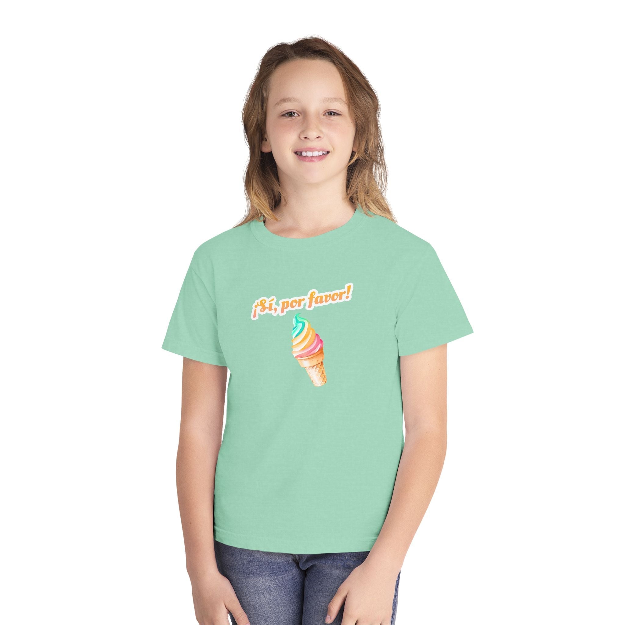¡Sí, por favor! Kids Rainbow Soft serve Ice Cream Graphic t-shirt Kids clothes La Vie Bien ¡Sí, por favor! Kids Rainbow Soft serve Ice Cream Graphic t-shirt