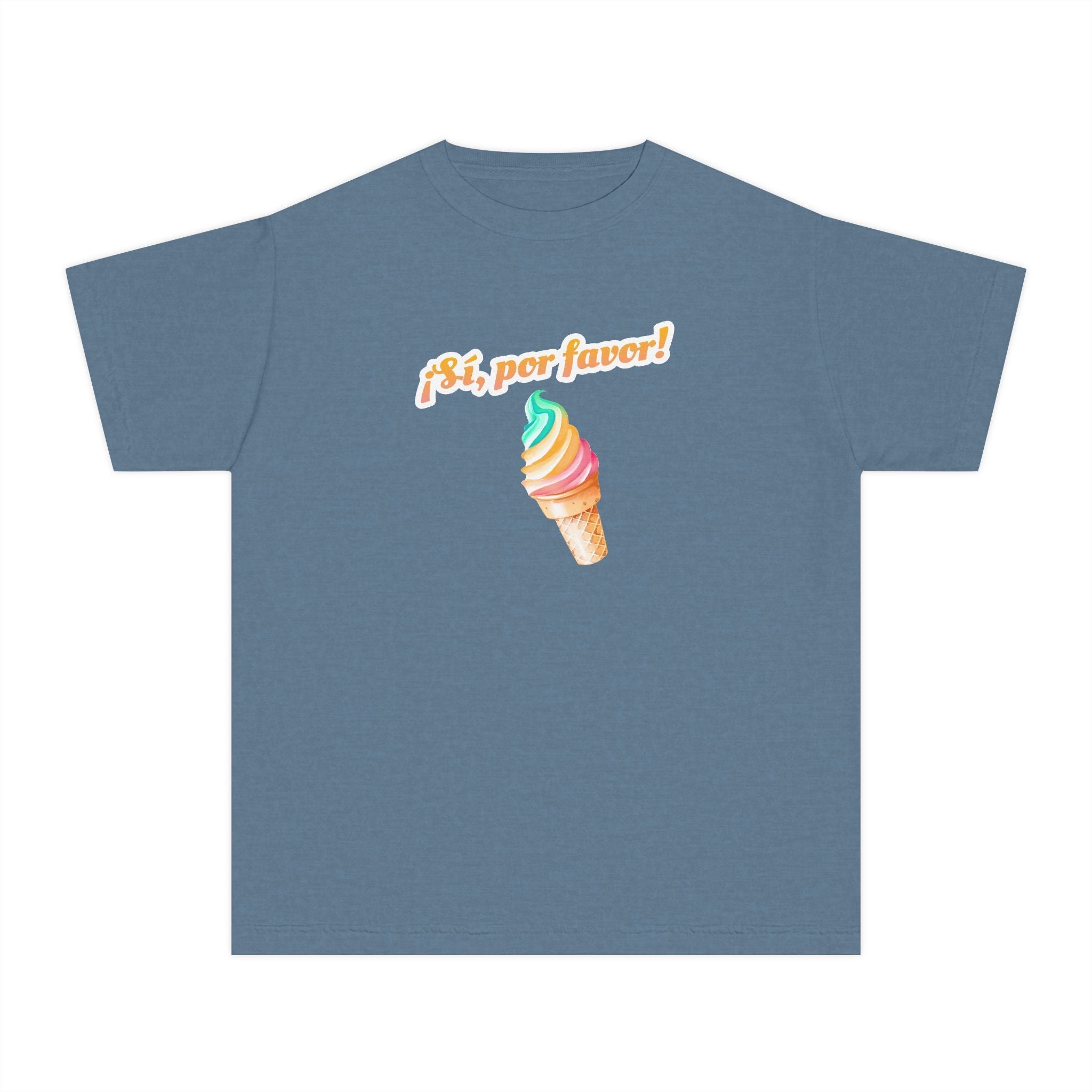 ¡Sí, por favor! Kids Rainbow Soft serve Ice Cream Graphic t-shirt Kids clothes La Vie Bien ¡Sí, por favor! Kids Rainbow Soft serve Ice Cream Graphic t-shirt