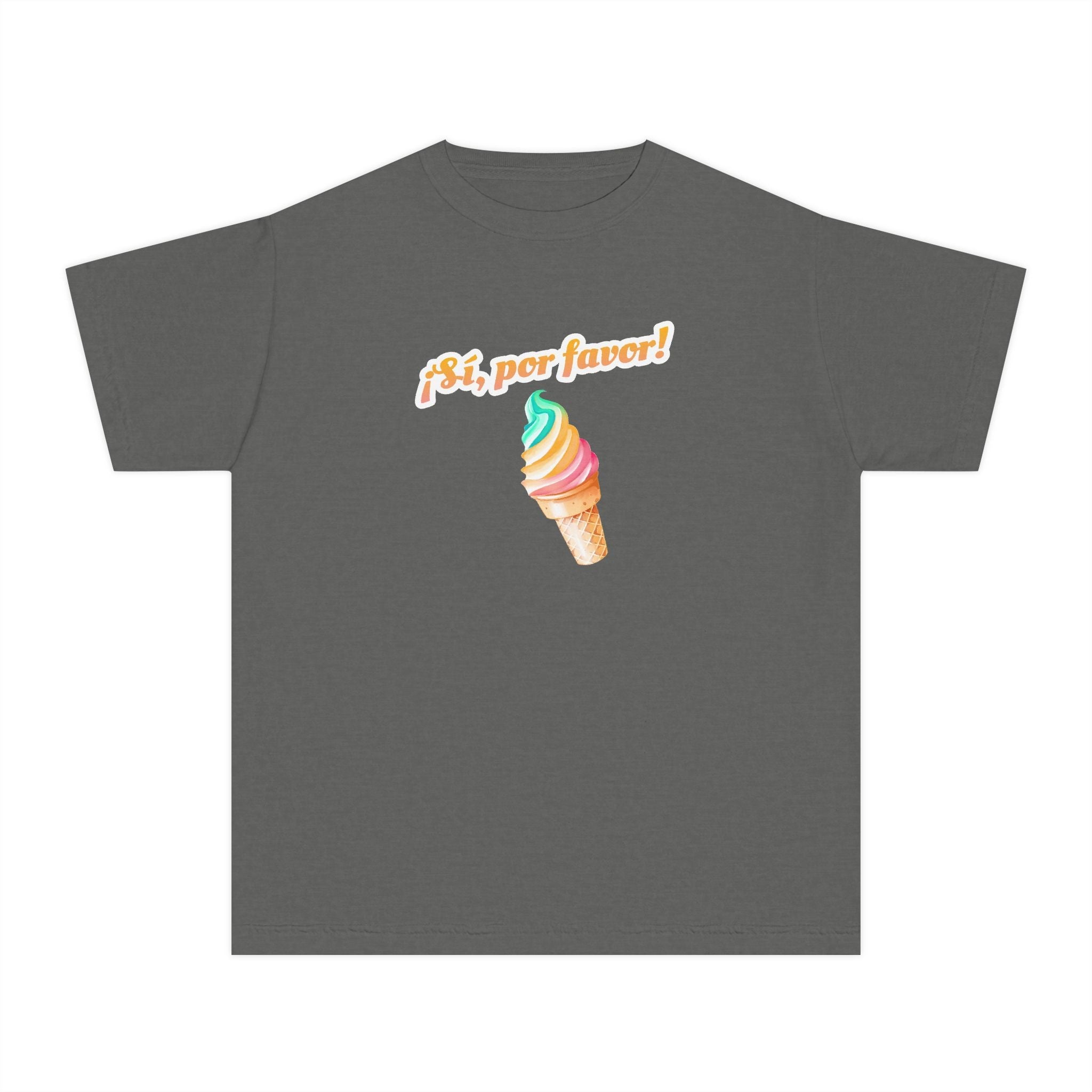 ¡Sí, por favor! Kids Rainbow Soft serve Ice Cream Graphic t-shirt Kids clothes La Vie Bien ¡Sí, por favor! Kids Rainbow Soft serve Ice Cream Graphic t-shirt