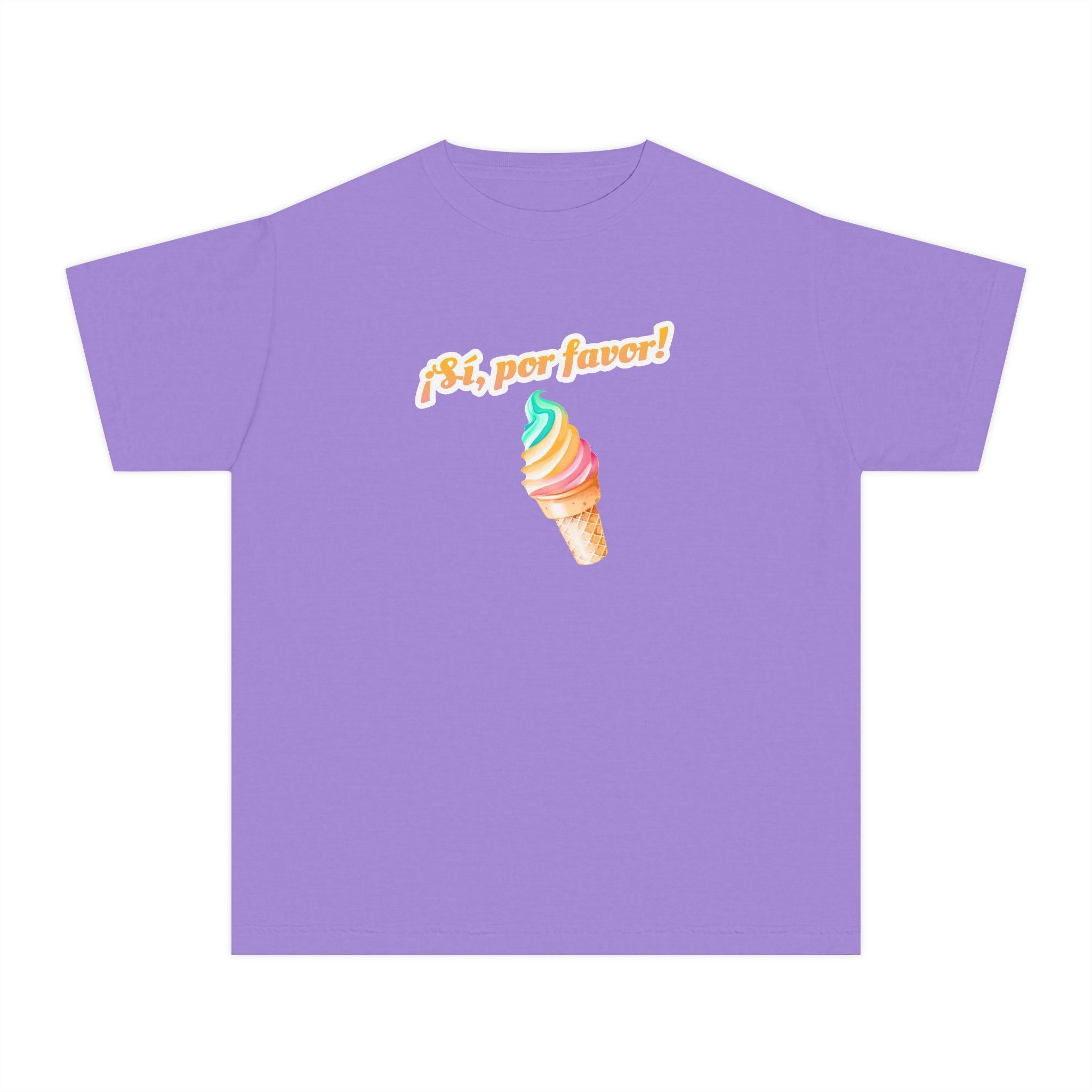 ¡Sí, por favor! Kids Rainbow Soft serve Ice Cream Graphic t-shirt Kids clothes La Vie Bien ¡Sí, por favor! Kids Rainbow Soft serve Ice Cream Graphic t-shirt