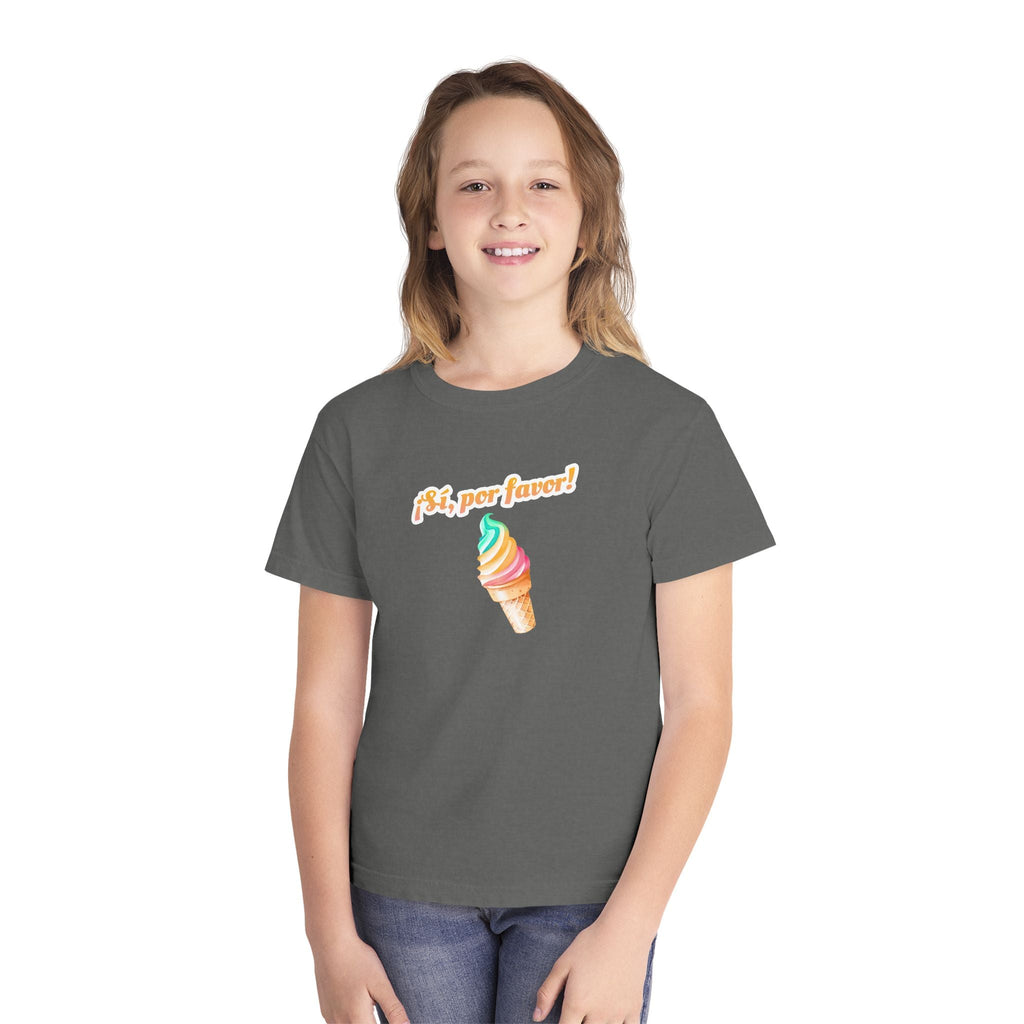 ¡Sí, por favor! Kids Rainbow Soft serve Ice Cream Graphic t-shirt Kids clothes La Vie Bien ¡Sí, por favor! Kids Rainbow Soft serve Ice Cream Graphic t-shirt