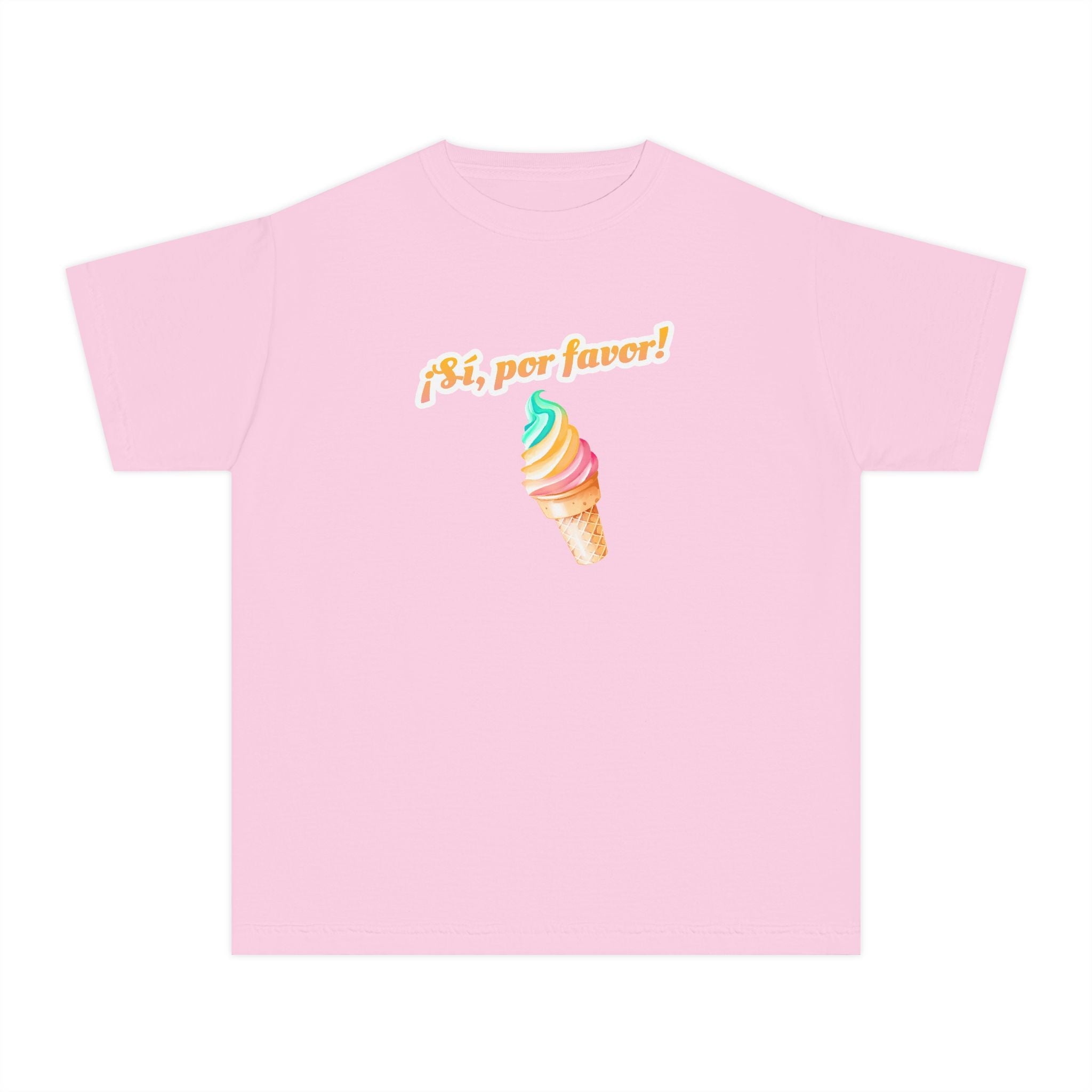 ¡Sí, por favor! Kids Rainbow Soft serve Ice Cream Graphic t-shirt Kids clothes La Vie Bien ¡Sí, por favor! Kids Rainbow Soft serve Ice Cream Graphic t-shirt