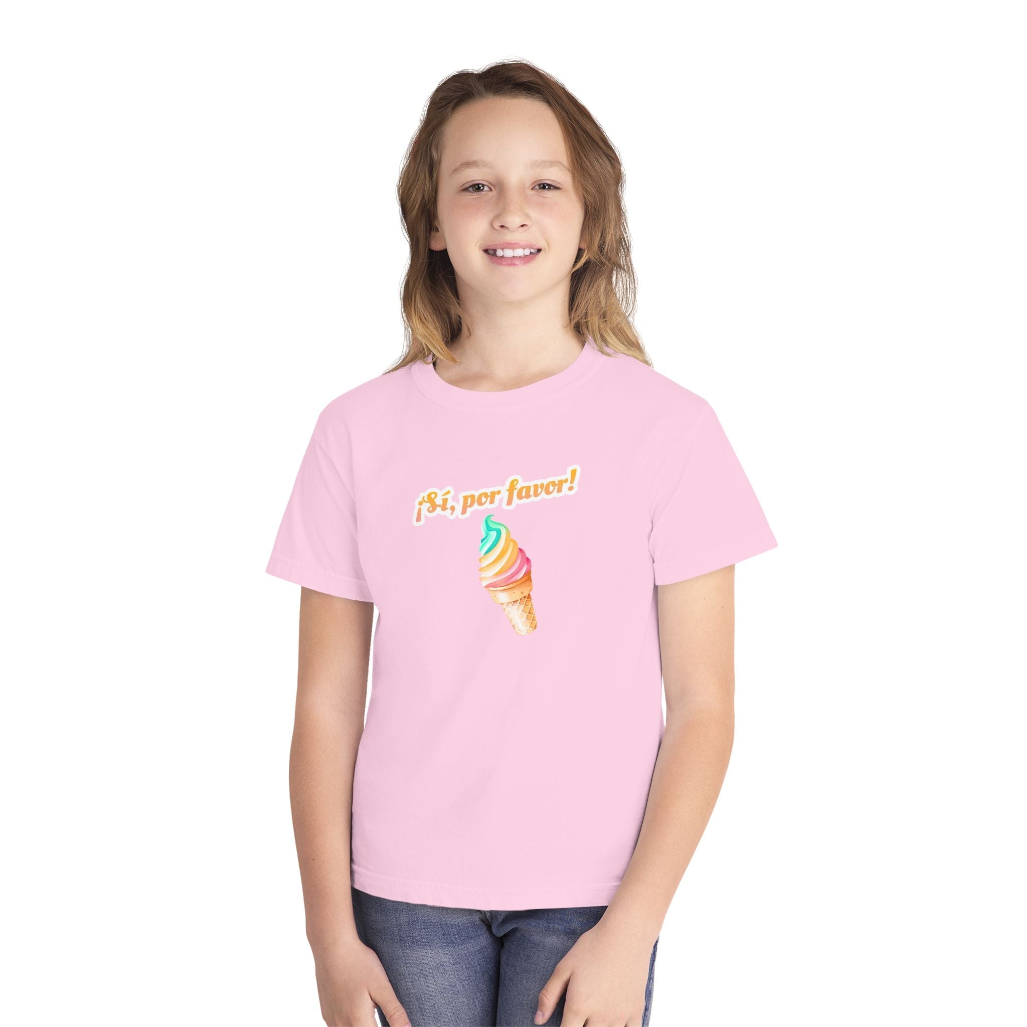 ¡Sí, por favor! Kids Rainbow Soft serve Ice Cream Graphic t-shirt Kids clothes La Vie Bien ¡Sí, por favor! Kids Rainbow Soft serve Ice Cream Graphic t-shirt