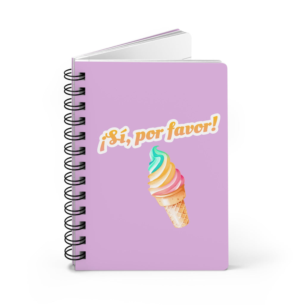 ¡Sí, por favor! (yes, please!) Spanish soft serve colorful lined Spiral Notebook, Pastel Ice Cream Journal Paper products La Vie Bien ¡Sí, por favor! (yes, please!) Spanish soft serve colorful lined Spiral Notebook, Pastel Ice Cream Journal