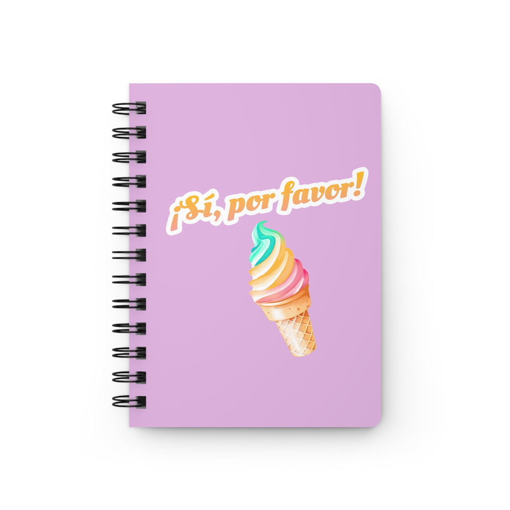 ¡Sí, por favor! (yes, please!) Spanish soft serve colorful lined Spiral Notebook, Pastel Ice Cream Journal Paper products La Vie Bien ¡Sí, por favor! (yes, please!) Spanish soft serve colorful lined Spiral Notebook, Pastel Ice Cream Journal