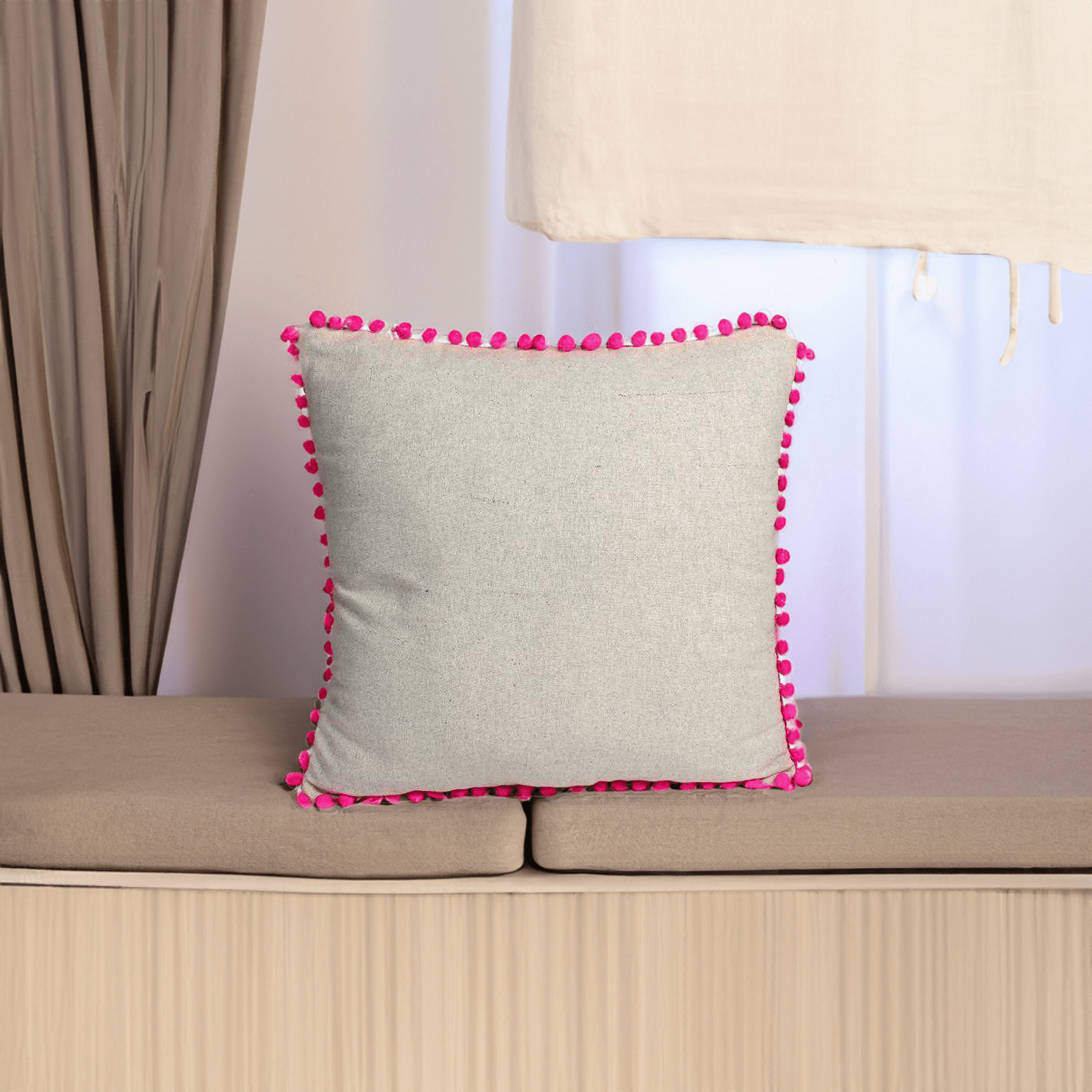 Sienna Pom Pom Pillow Cover - Thailand Decor La Vie Bien Sienna Pom Pom Pillow Cover - Thailand