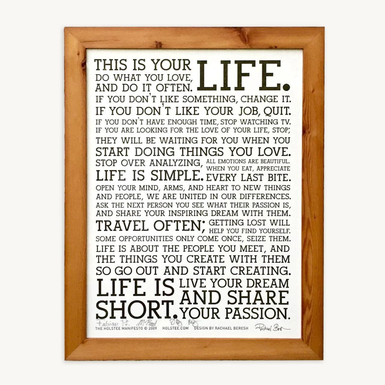 Signed Holstee Manifesto Poster by Holstee