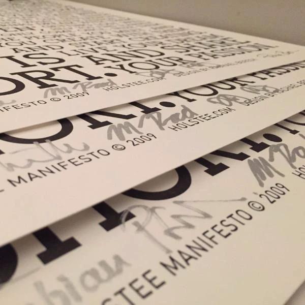 Signed Holstee Manifesto Poster by Holstee