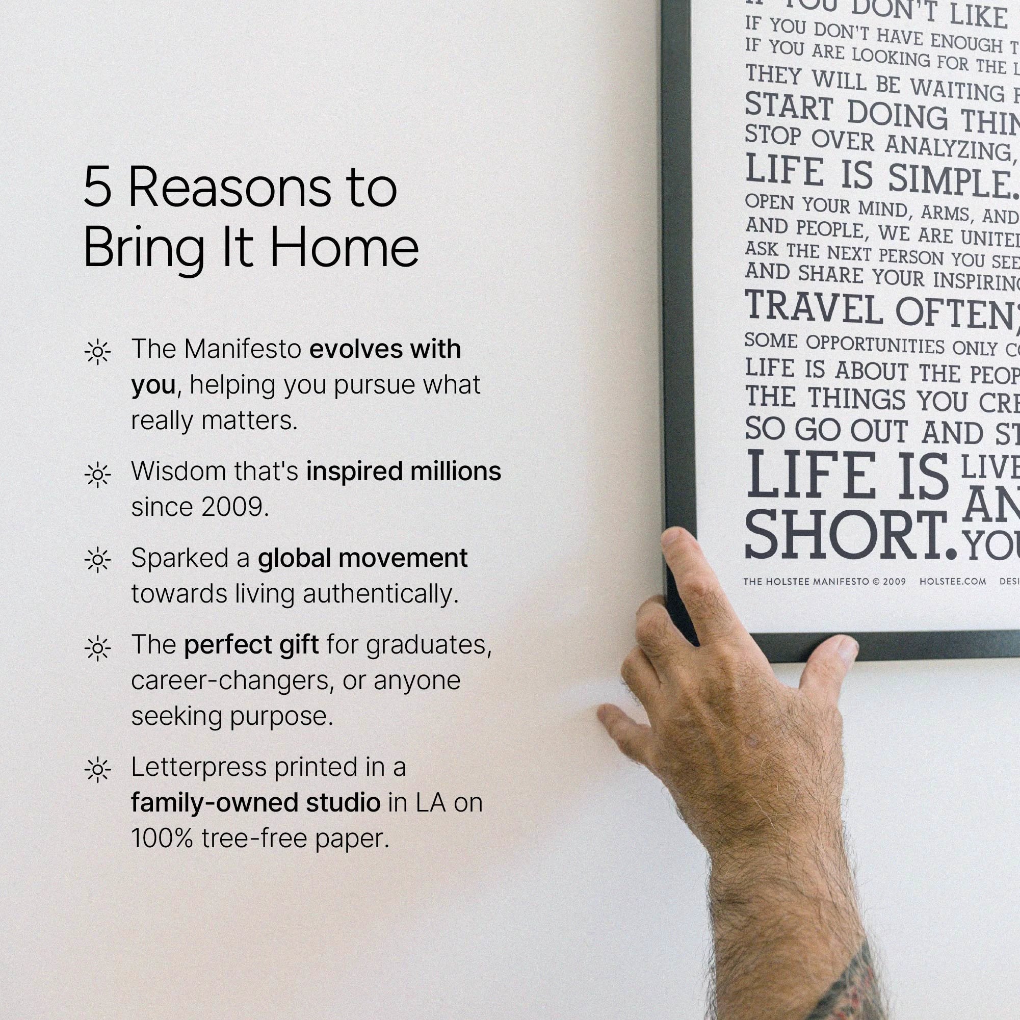Signed Holstee Manifesto Poster by Holstee