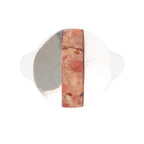 Signet Orange Sponge Coral and Sterling Silver Circle Ring by Barse Jewelry