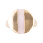 Signet Pink Opal and Bronze Circle Ring by Barse Jewelry