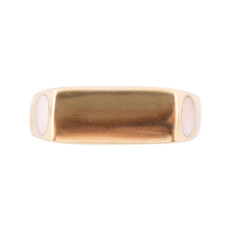 Signet Pink Opal and Bronze In The Hole Ring by Barse Jewelry