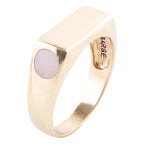 Signet Pink Opal and Bronze In The Hole Ring by Barse Jewelry