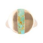 Signet Turquoise and Bronze Circle Ring by Barse Jewelry