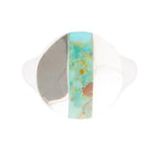 Signet Turquoise and Sterling Silver Circle Ring by Barse Jewelry