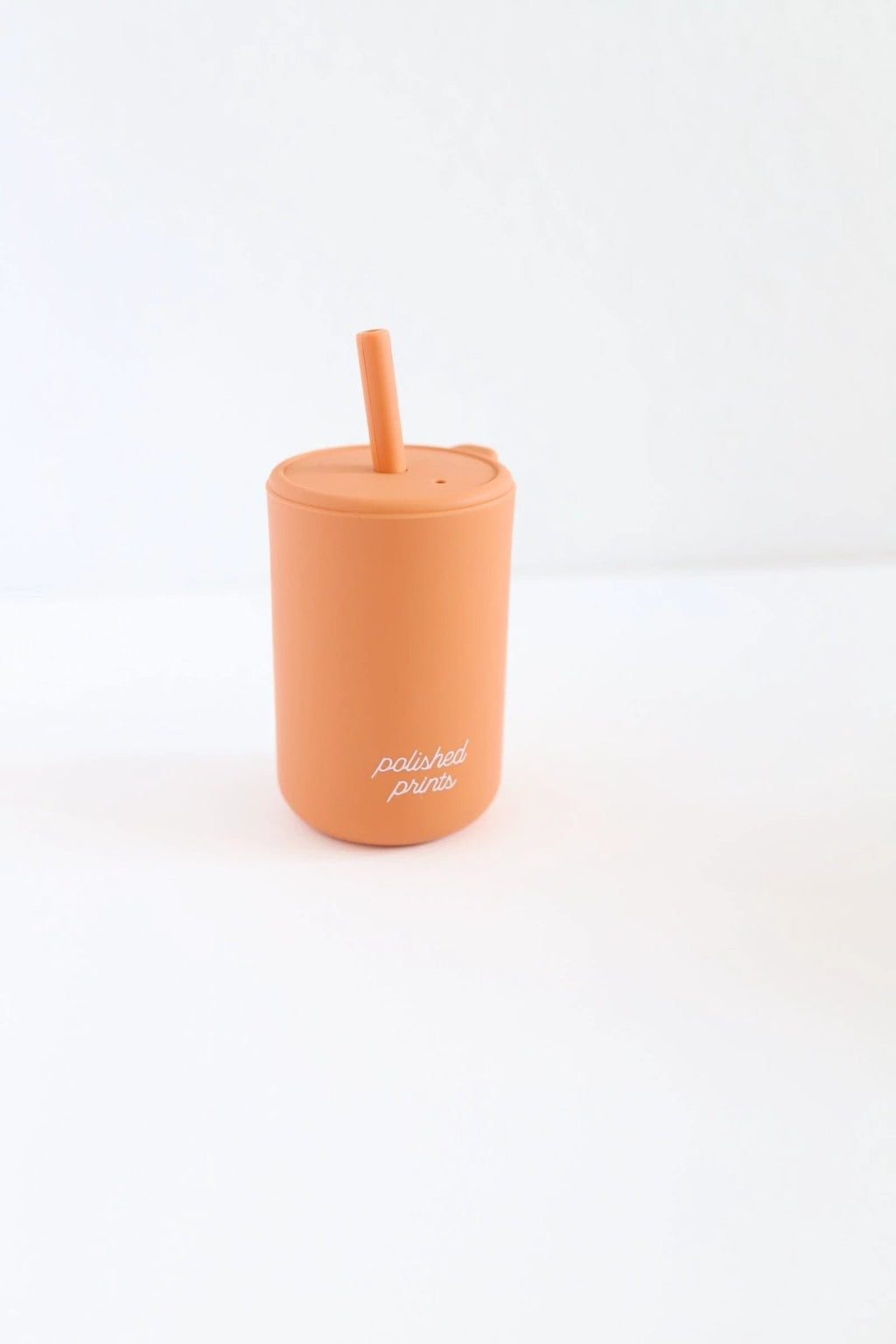 Silicone Straw Cup with Lid | Creamsicle Orange