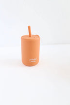 Silicone Straw Cup with Lid | Creamsicle Orange