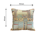 Silk Cushion or Pillow Cover with Heavy Traditional Indian Thread Work, Set of 2 Cushion Cover La Vie Bien Silk Cushion or Pillow Cover with Heavy Traditional Indian Thread Work, Set of 2