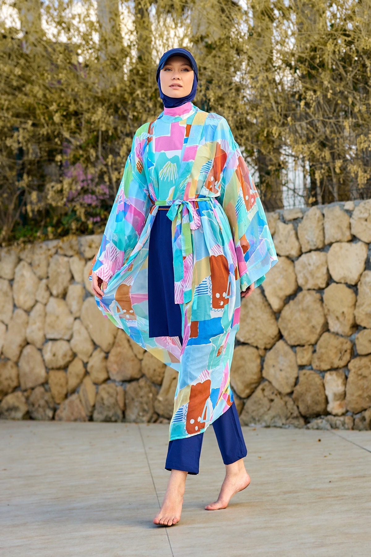 Silky Modest Full Coverage Kimono – Lightweight Elegant Beach Cover P2506 Pareo La Vie Bien Silky Modest Full Coverage Kimono – Lightweight Elegant Beach Cover P2506