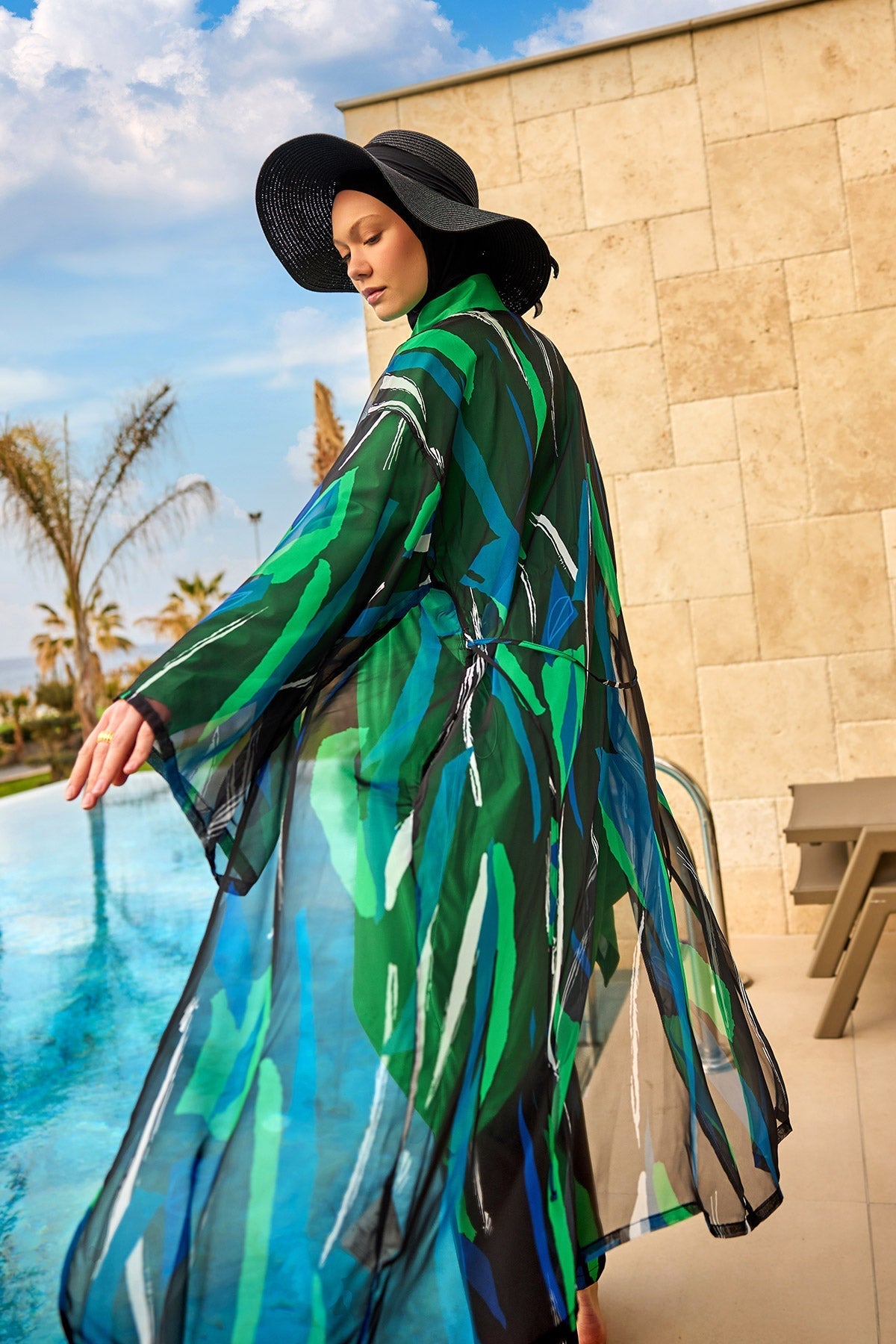 Silky Modest Full Coverage Kimono – Lightweight Elegant Swim Cover P2503-1 Pareo La Vie Bien Silky Modest Full Coverage Kimono – Lightweight Elegant Swim Cover P2503-1