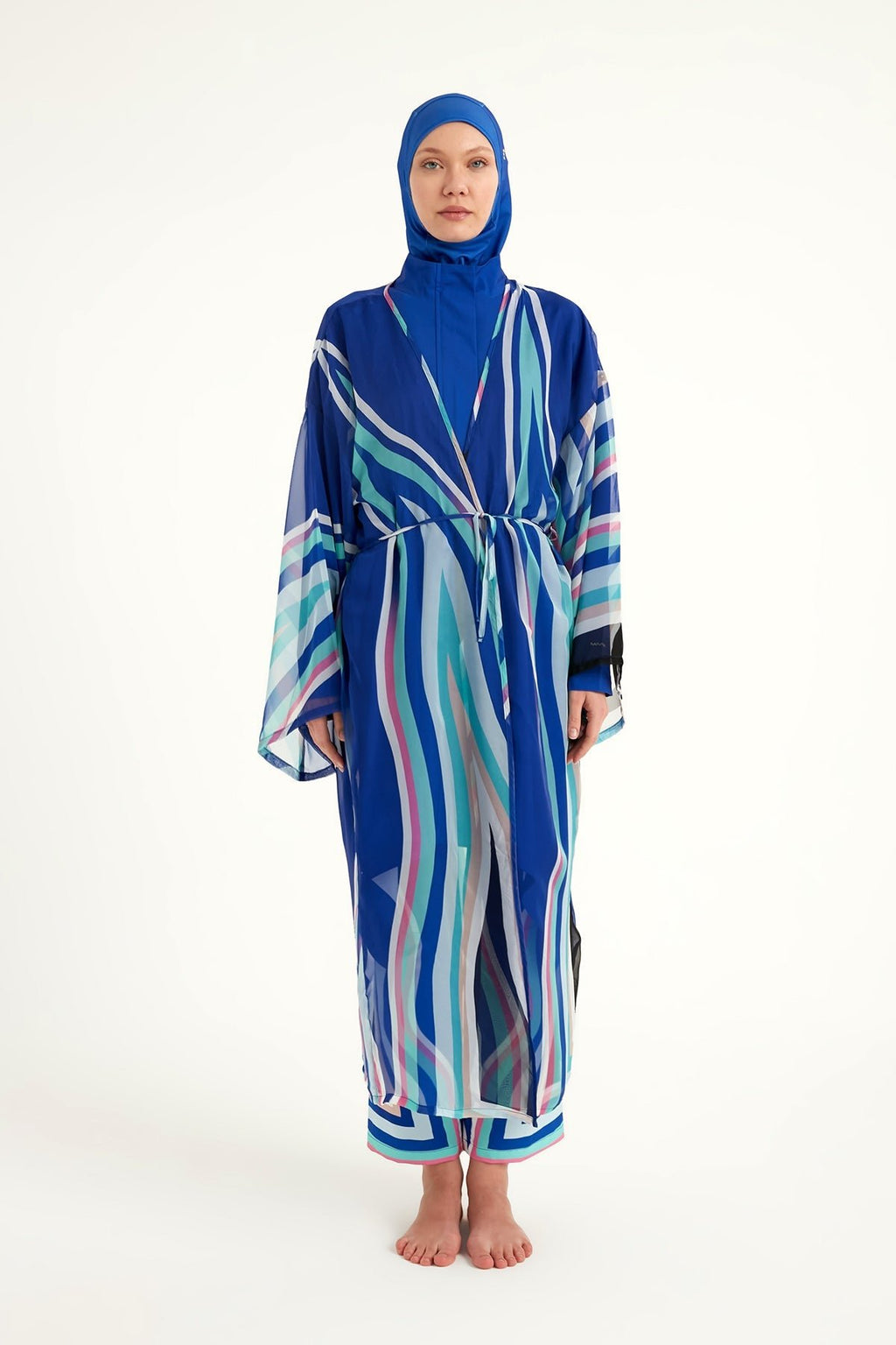 Silky Modest Swim Kimono – Lightweight Full Coverage Beach Cover P2503-2 Pareo La Vie Bien Silky Modest Swim Kimono – Lightweight Full Coverage Beach Cover P2503-2