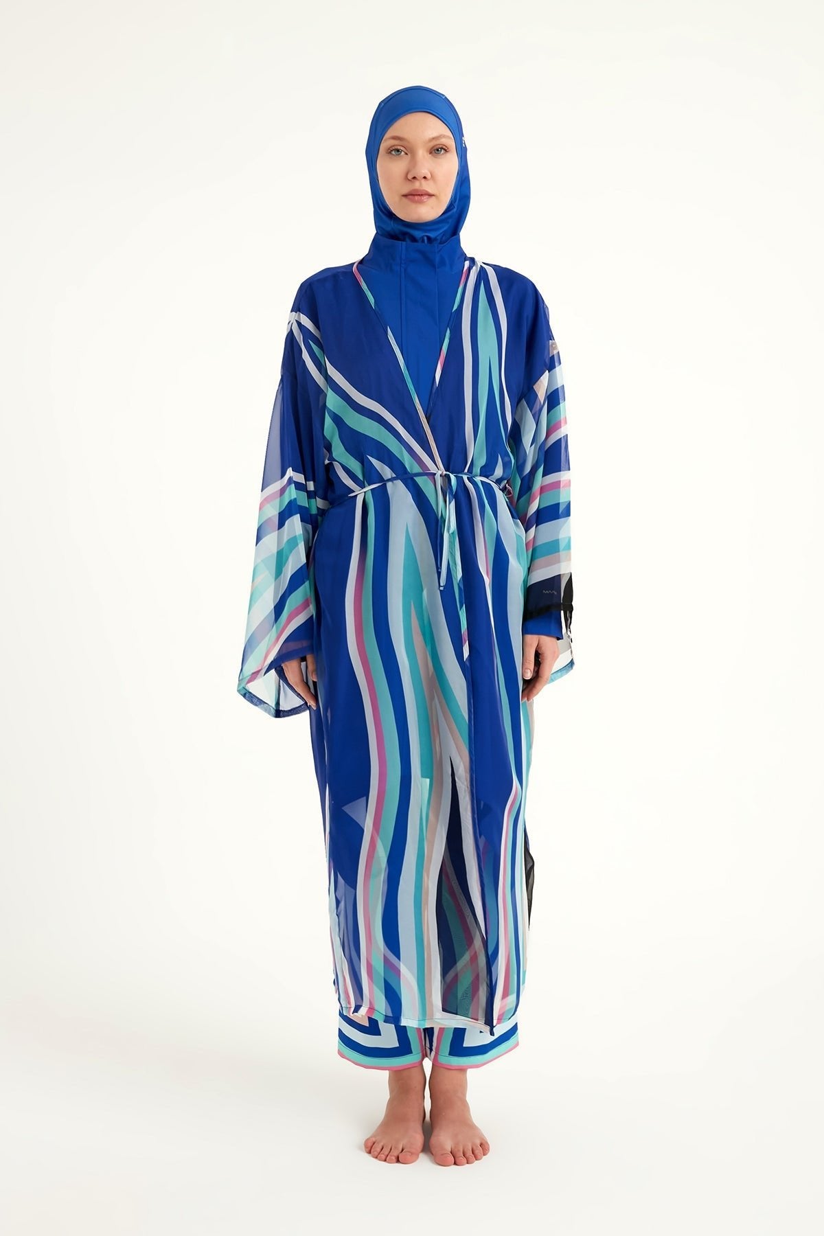 Silky Modest Swim Kimono – Lightweight Full Coverage Beach Cover P2503-2 Pareo La Vie Bien Silky Modest Swim Kimono – Lightweight Full Coverage Beach Cover P2503-2