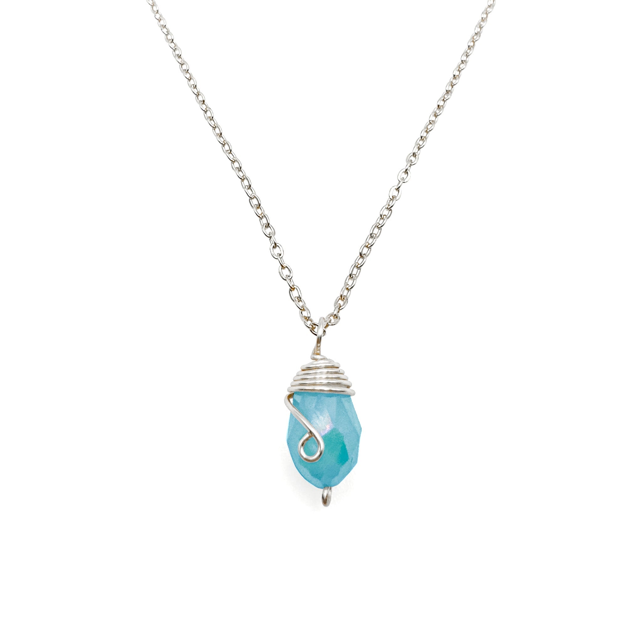 Silver Birthstone necklace by Alegria Accessories Inc