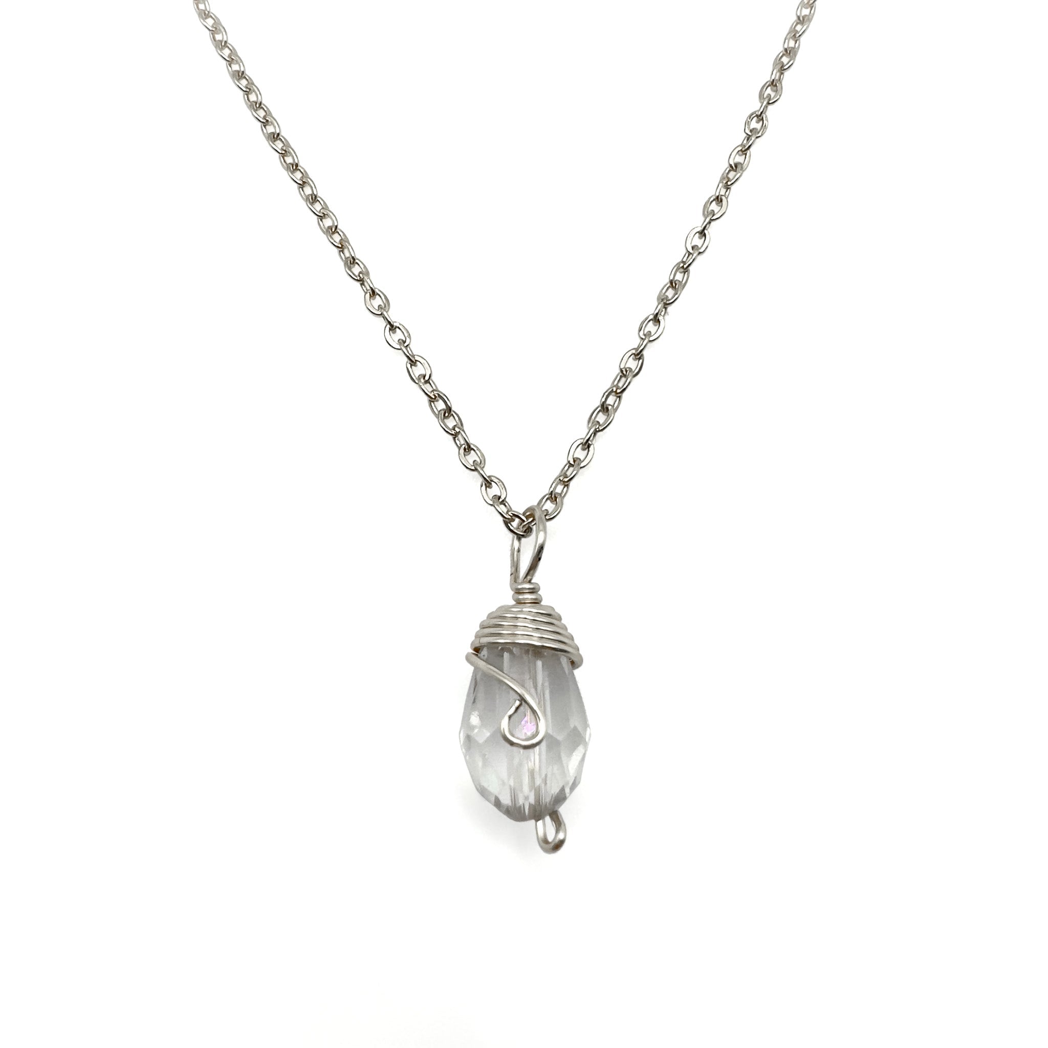 Silver Birthstone necklace by Alegria Accessories Inc