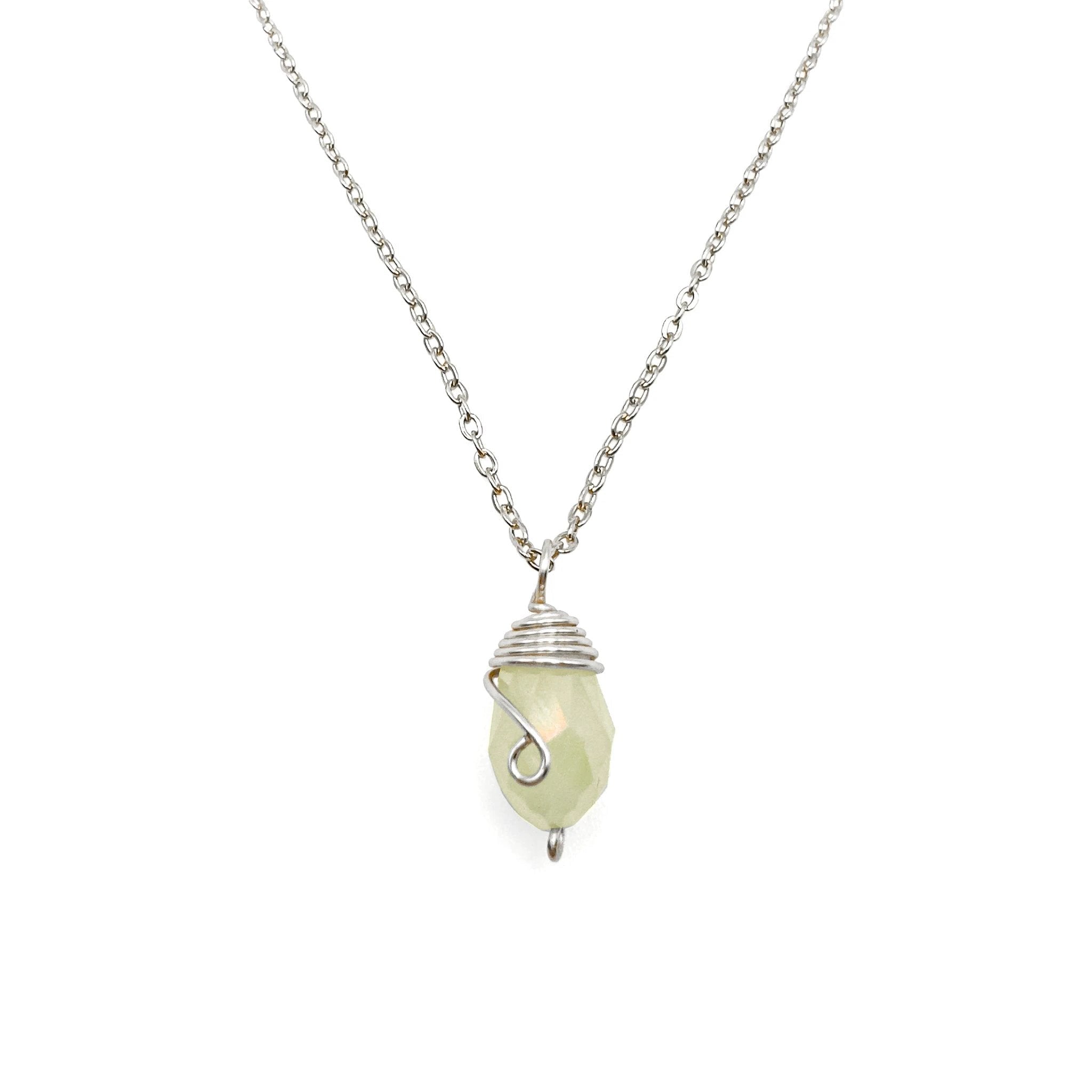 Silver Birthstone necklace by Alegria Accessories Inc