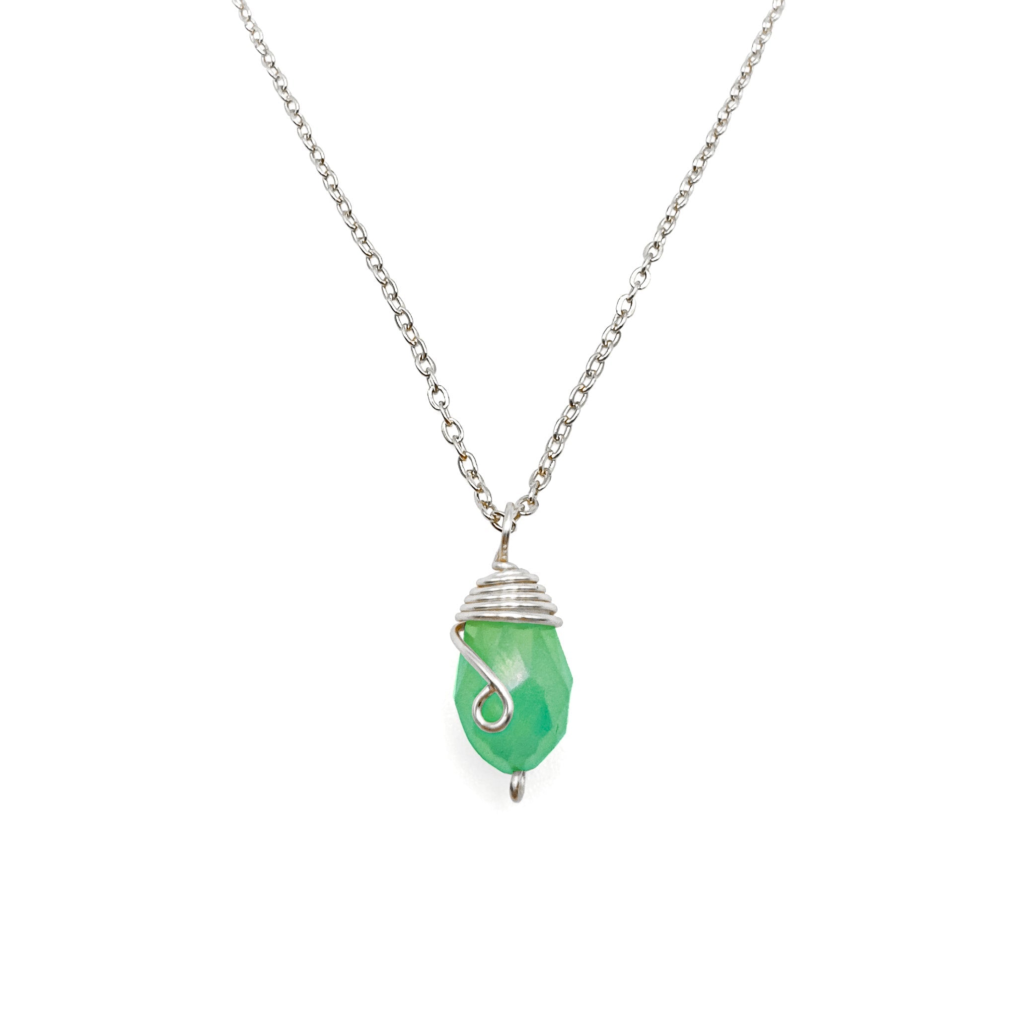 Silver Birthstone necklace by Alegria Accessories Inc