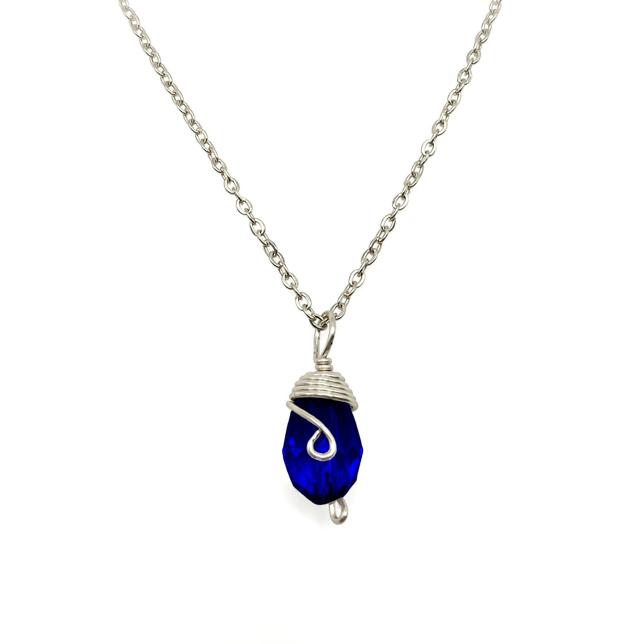 Silver Birthstone necklace by Alegria Accessories Inc