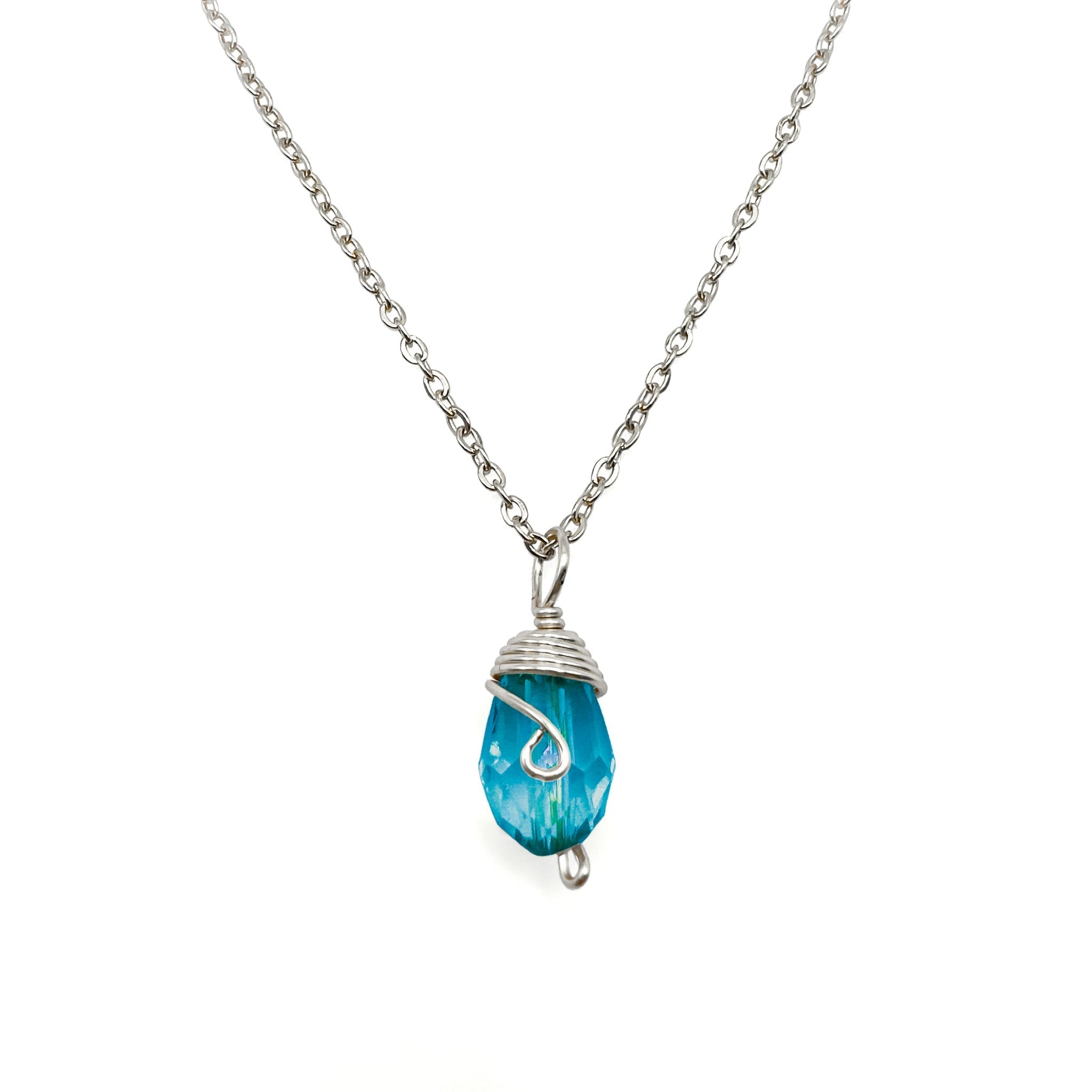 Silver Birthstone necklace by Alegria Accessories Inc