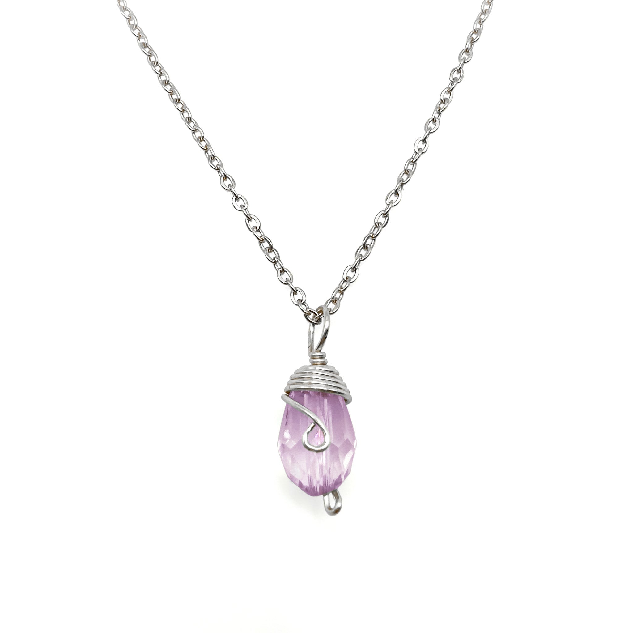 Silver Birthstone necklace by Alegria Accessories Inc