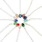 Silver Birthstone necklace by Alegria Accessories Inc